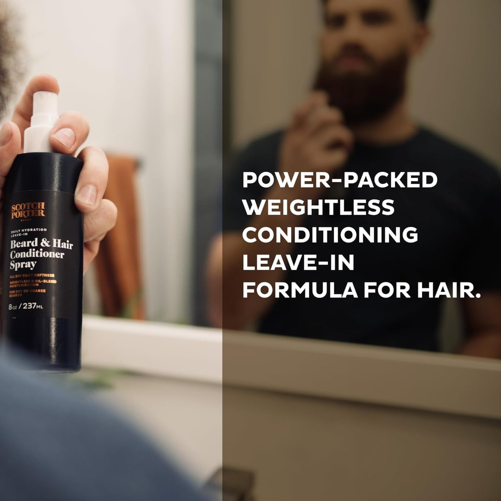 Scotch Porter Daily Hydration Conditioner Spray for Beard & Hair | Coconut, Avocado & More | 8oz Bottle with Pump Scotch Porter Daily Hydration Conditioner Spray for Beard & Hair | Coconut, Avocado & More | 8oz Bottle with Pump