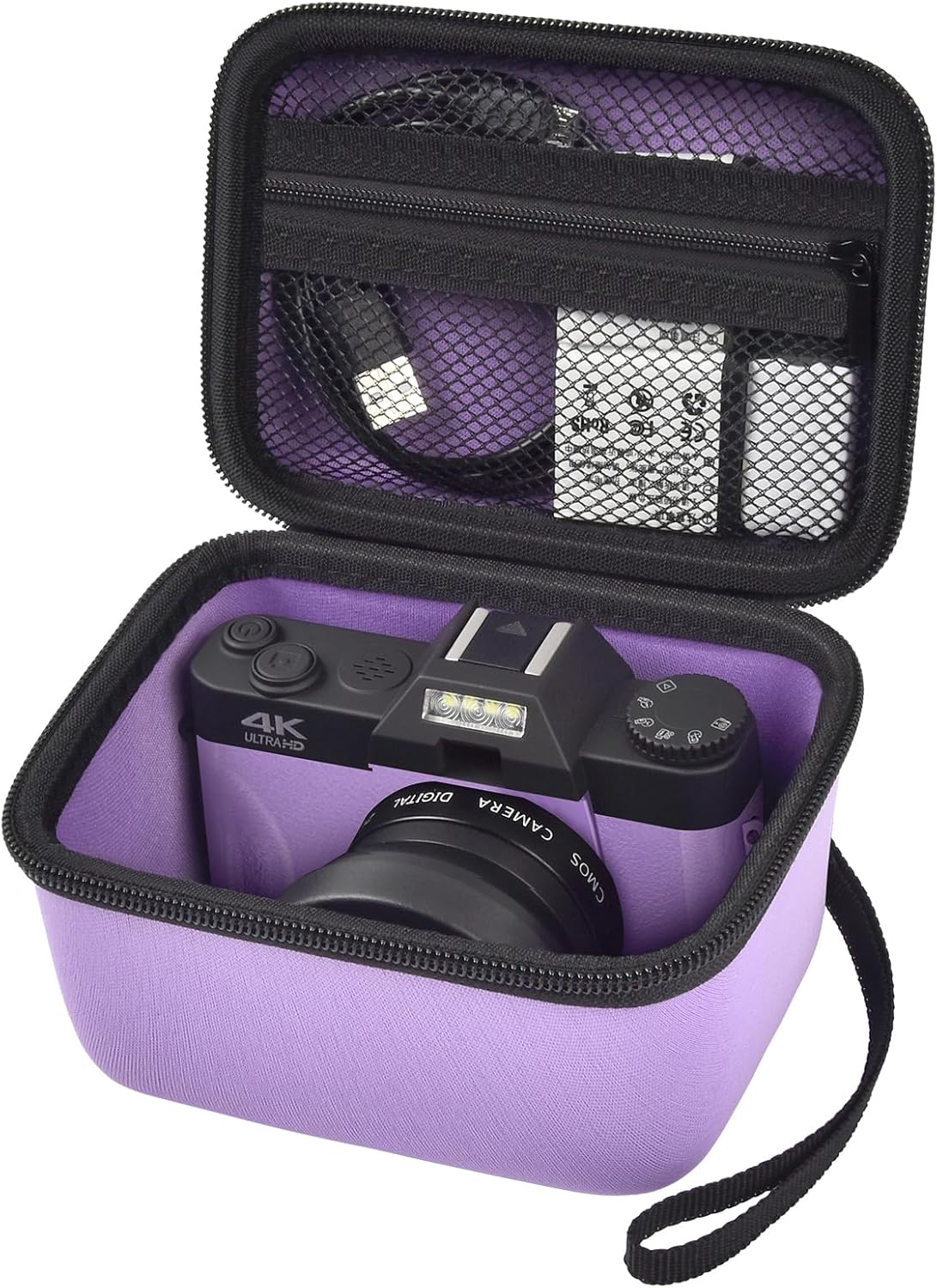 Vlogging Camera Case Compatible with Duluvulu/for TEBNGIHNM/for zheozeig/for Oiadek 4K Digital Cameras for Youtube. Vlog Camera Carrying Storage for Lens, Cable and Other Accessories – Purple Vlogging Camera Case Compatible with Duluvulu/for TEBNGIHNM/for zheozeig/for Oiadek 4K Digital Cameras for Youtube. Vlog Camera Carrying Storage for Lens, Cable and Other Accessories – Purple