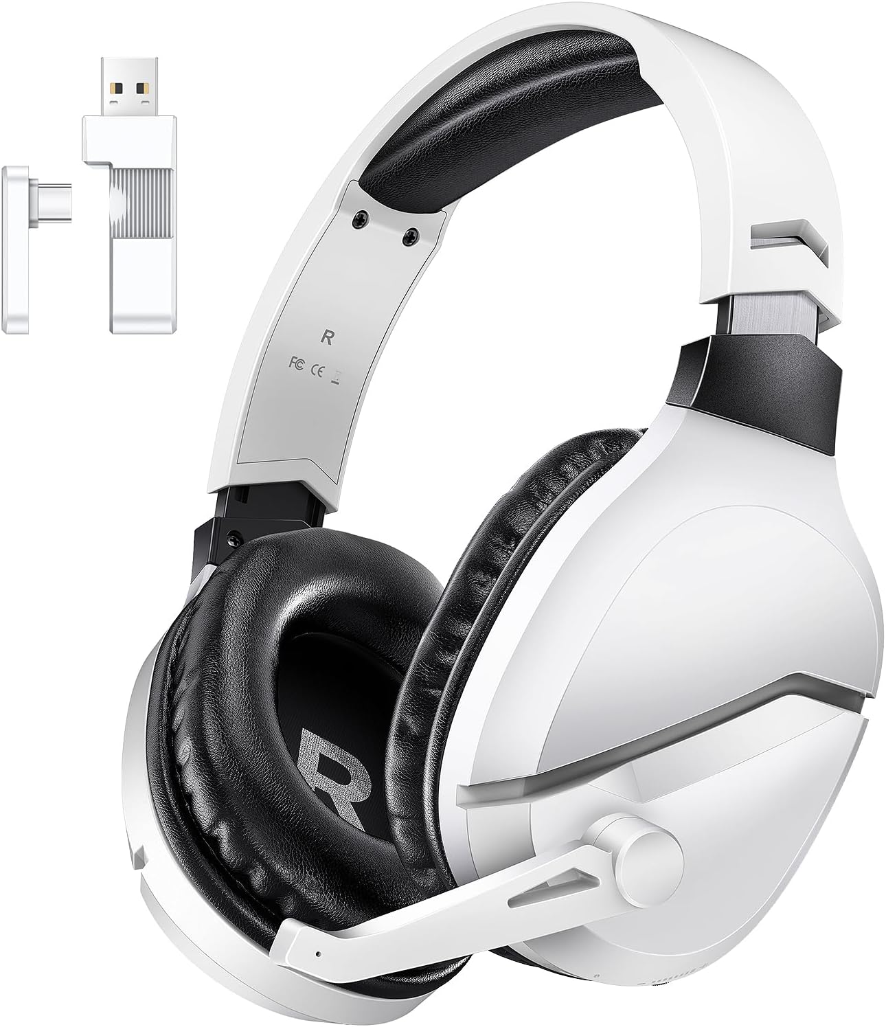 Wireless Gaming Headset with Noise Canceling Microphone for PS5, PC, PS4, 2.4G/Bluetooth Gaming Headphones with USB and Type-c Connector, Wired Mode for Controller Gamecube Wireless Gaming Headset with Noise Canceling Microphone for PS5, PC, PS4, 2.4G/Bluetooth Gaming Headphones with USB and Type-c Connector, Wired Mode for Controller Gamecube