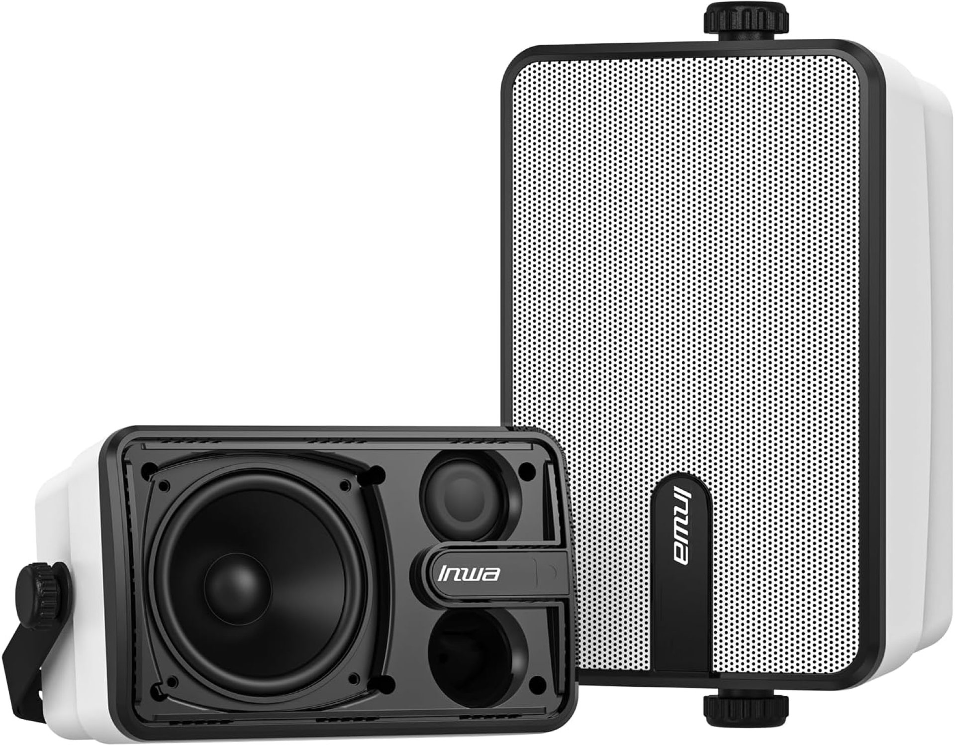 Inwa Upgraded Bluetooth Outdoor Speakers, IPX5 Waterproof Wall Mount Speaker, Powerful Bass, Wireless Sync Up to 100 Speakers, Indoor/Outdoor Sound System for Patio/Porch/Gazebo/Garage(MZ-632, 2 PCS) Inwa Upgraded Bluetooth Outdoor Speakers, IPX5 Waterproof Wall Mount Speaker, Powerful Bass, Wireless Sync Up to 100 Speakers, Indoor/Outdoor Sound System for Patio/Porch/Gazebo/Garage(MZ-632, 2 PCS)
