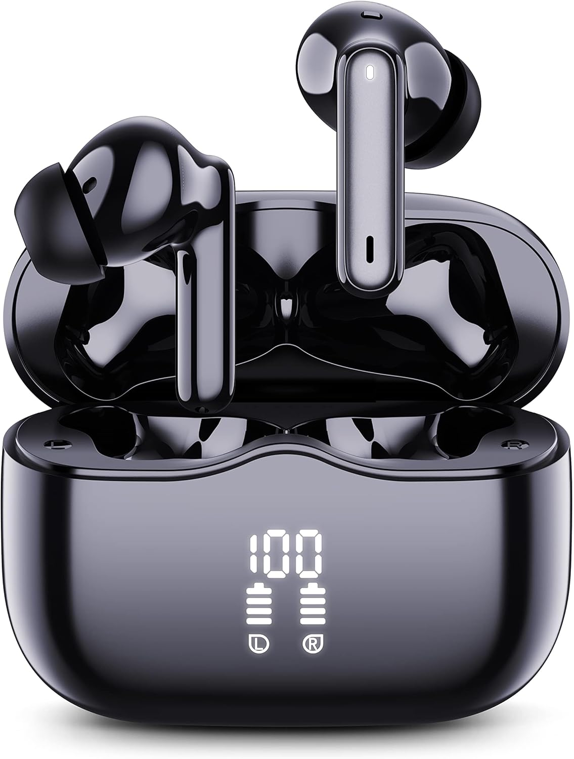 Wireless Earbuds, Bluetooth 5.4 Headphones in Ear with 4 ENC Noise Cancelling Mic, New Wireless Earphones HiFi Stereo Deep Bass 40H Playtime, In-Ear Bluetooth Earbuds LED Display IP7 Waterproof, USB-C Wireless Earbuds, Bluetooth 5.4 Headphones in Ear with 4 ENC Noise Cancelling Mic, New Wireless Earphones HiFi Stereo Deep Bass 40H Playtime, In-Ear Bluetooth Earbuds LED Display IP7 Waterproof, USB-C