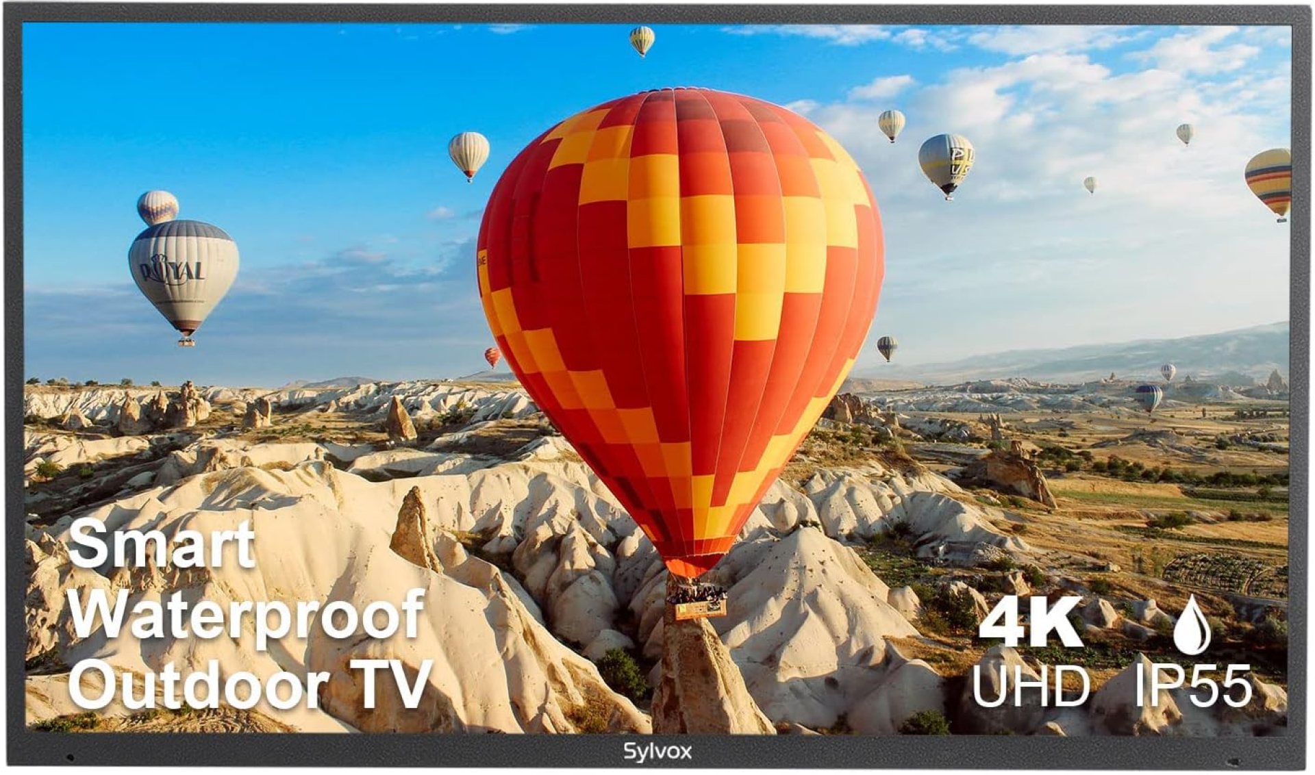 SYLVOX 43” Outdoor TV Waterproof 4K Television, IP55 1000NITS High Brightness Supports ARC CEC Wi-Fi & Wireless Connection, All Metal Corrosion Resistant Deck Series OT43A0KAGB, 2023 SYLVOX 43” Outdoor TV Waterproof 4K Television, IP55 1000NITS High Brightness Supports ARC CEC Wi-Fi & Wireless Connection, All Metal Corrosion Resistant Deck Series OT43A0KAGB, 2023