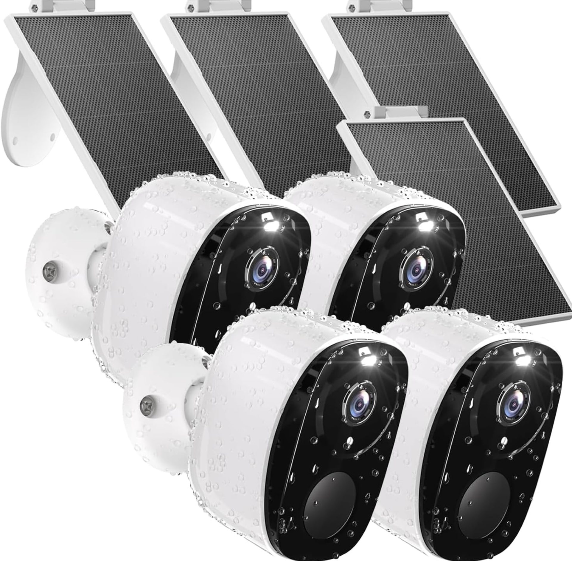 4pcs Security Camera Wireless Outdoor,2K Solar Camera for Home Security, Battery Powered Surveillance Indoor Home Camera with Color Night Vision, AI Detection, 2-Way Audio, IP65, SD/Cloud, Works Alexa 4pcs Security Camera Wireless Outdoor,2K Solar Camera for Home Security, Battery Powered Surveillance Indoor Home Camera with Color Night Vision, AI Detection, 2-Way Audio, IP65, SD/Cloud, Works Alexa