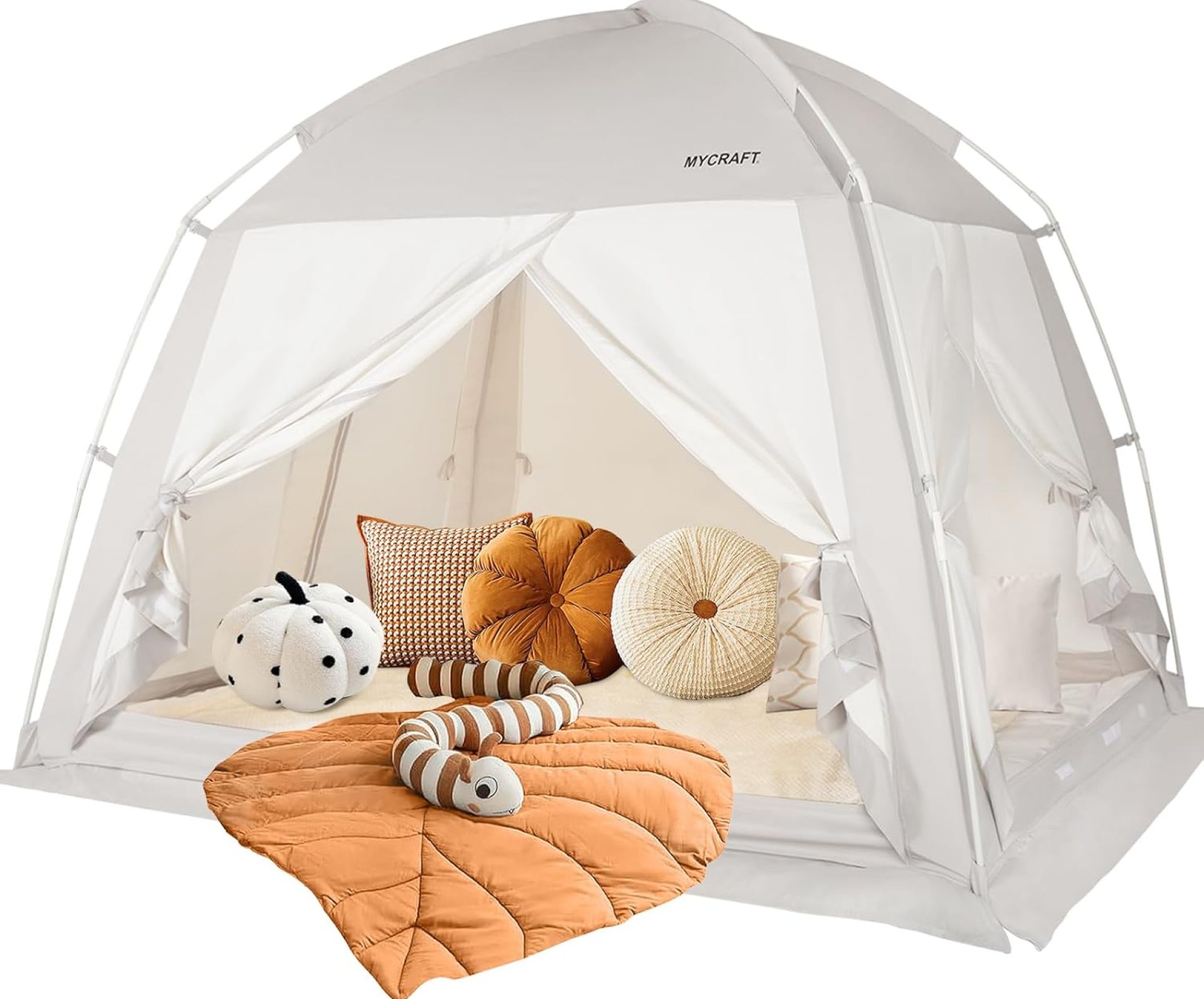 Bed Tents Canopy Bed–Privacy Dream Tent for Cozy Indoor Sleeping, Light-Reducing,and Breathable, with 4 Doors Floor Tent Bed–Available in Twin, Full, and Queen Sizes Bed Tents Canopy Bed–Privacy Dream Tent for Cozy Indoor Sleeping, Light-Reducing,and Breathable, with 4 Doors Floor Tent Bed–Available in Twin, Full, and Queen Sizes