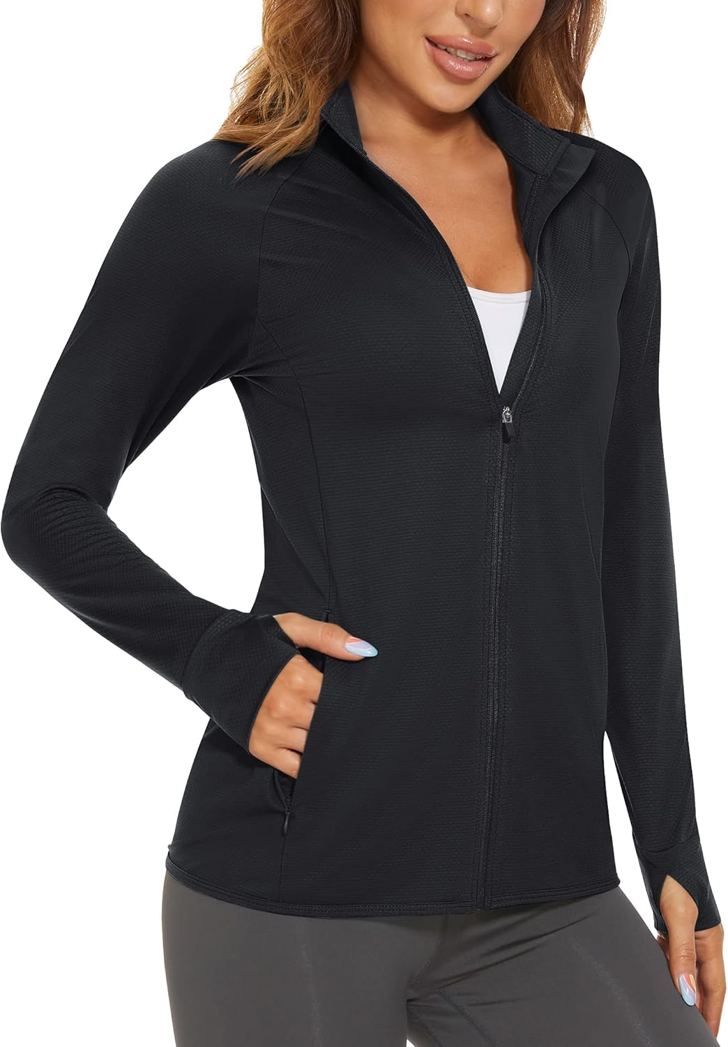 MAGCOMSEN Women’s UPF 50+ Lightweight Athletic Jacket Sun Protection Full Zip Long Sleeve Shirts Hiking Outdoor Pockets MAGCOMSEN Women’s UPF 50+ Lightweight Athletic Jacket Sun Protection Full Zip Long Sleeve Shirts Hiking Outdoor Pockets
