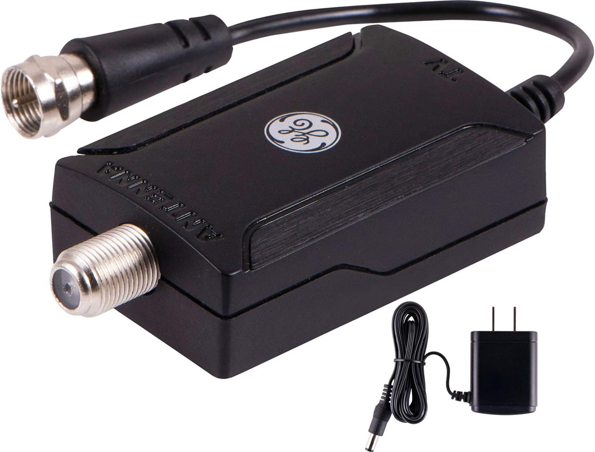 GE Indoor HD Digital TV Antenna Amplifier, Low Noise Antenna Signal Booster, Clears Up Pixelated Low-Strength Channels, Supports HD Smart TV VHF UHF, AC Adapter, Black, 42178 GE Indoor HD Digital TV Antenna Amplifier, Low Noise Antenna Signal Booster, Clears Up Pixelated Low-Strength Channels, Supports HD Smart TV VHF UHF, AC Adapter, Black, 42178