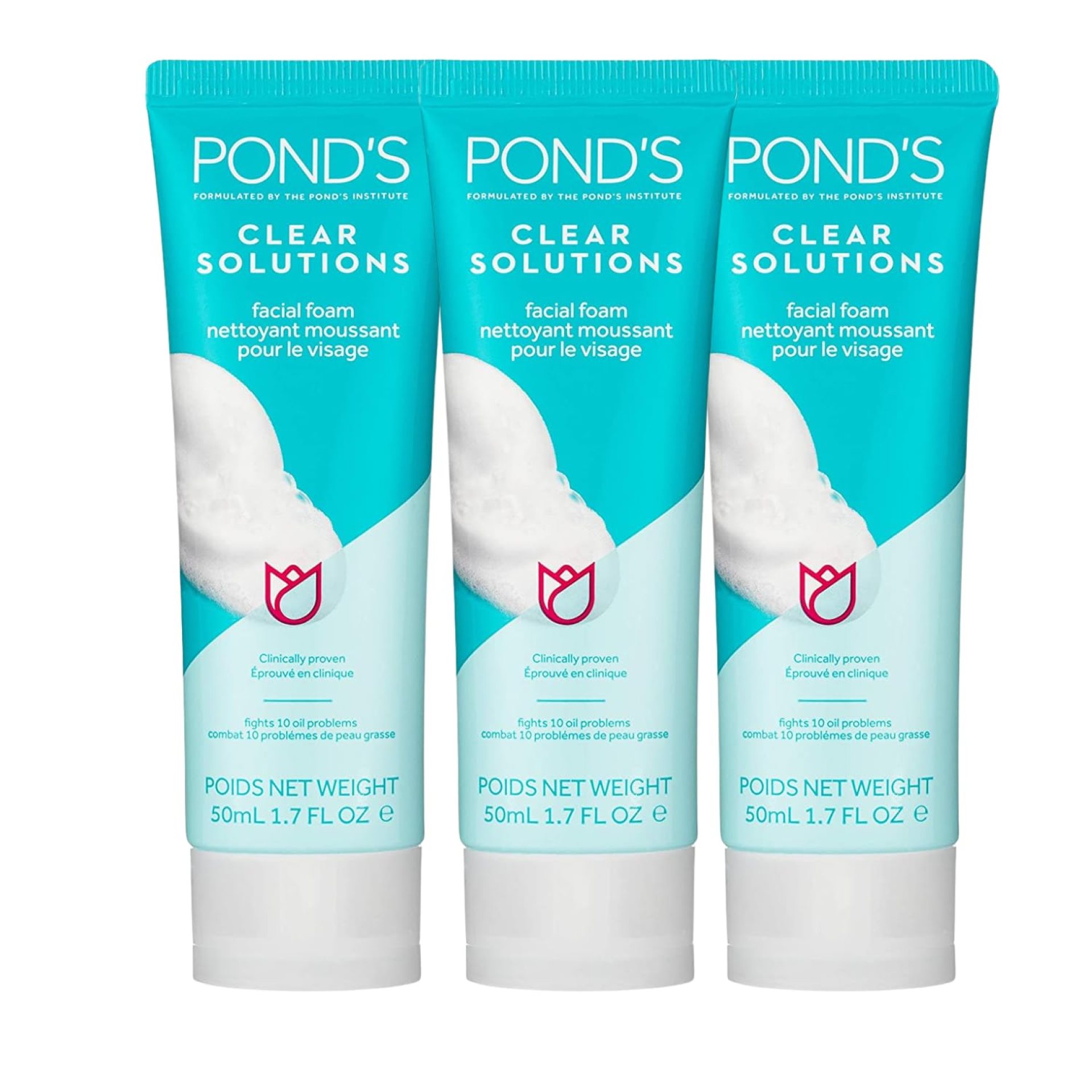 Pond’s Clear Solution, Foaming Face Wash, Removes Excess Oil, Face Cleanser, 1.7 Fl Oz (Pack of 3) Pond’s Clear Solution, Foaming Face Wash, Removes Excess Oil, Face Cleanser, 1.7 Fl Oz (Pack of 3)