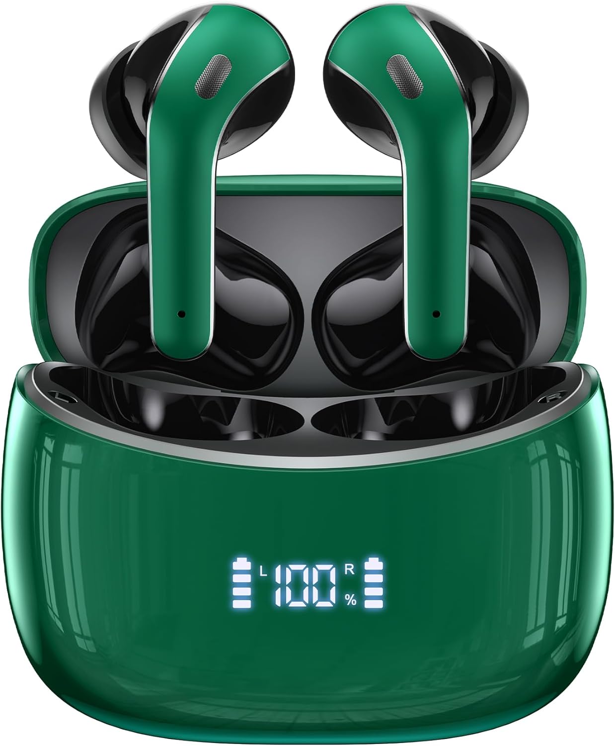ZINGBIRD Wireless Earbuds Bluetooth 5.4 Ear Buds 60Hrs Playtime Bluetooth Heaphones with Mic & LED Display IPX7 Waterproof Earphones for Sports Workouts Running Compatible with Phone Computer Green M ZINGBIRD Wireless Earbuds Bluetooth 5.4 Ear Buds 60Hrs Playtime Bluetooth Heaphones with Mic & LED Display IPX7 Waterproof Earphones for Sports Workouts Running Compatible with Phone Computer Green M