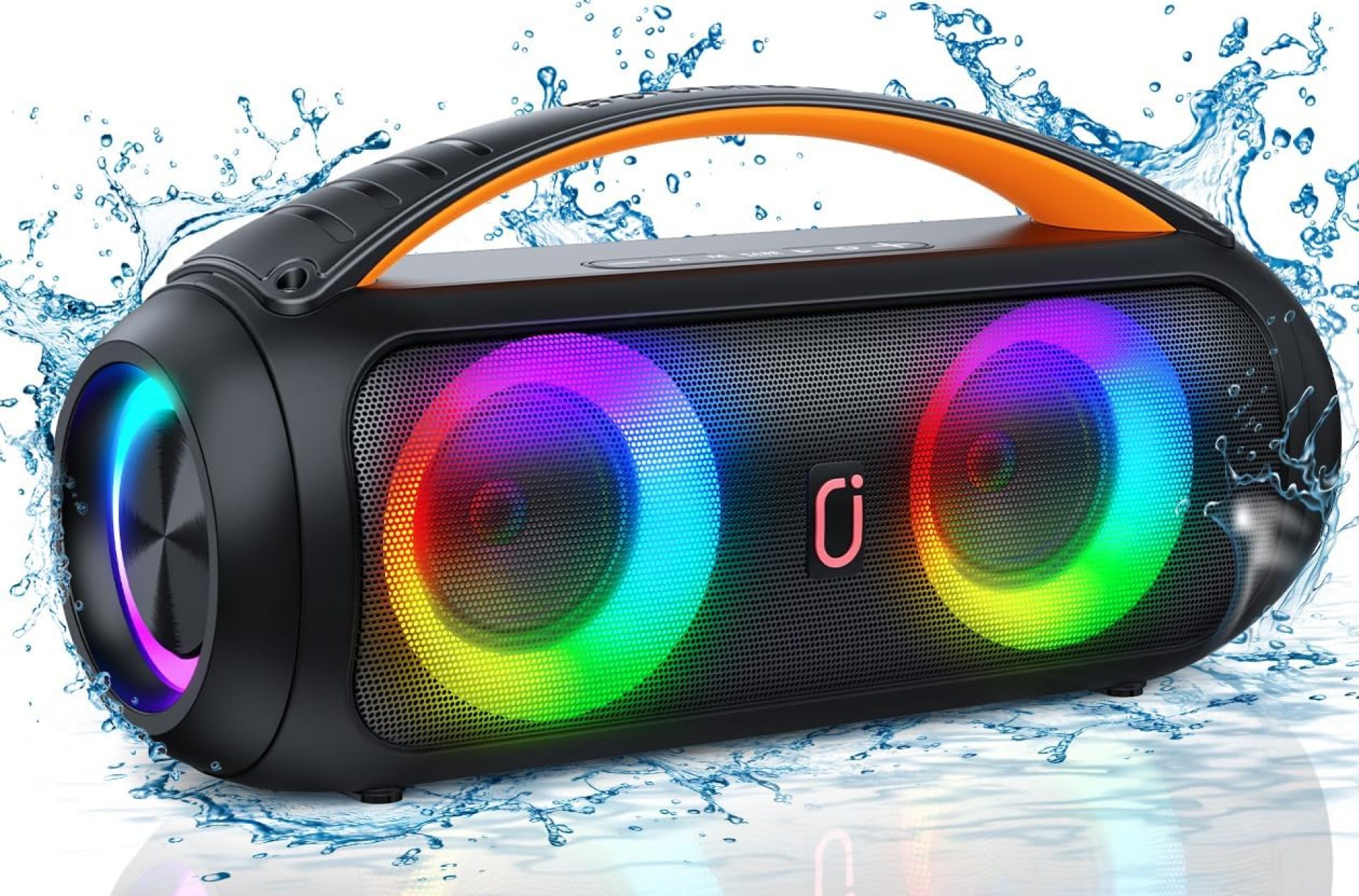Portable Bluetooth Speaker, Loud Boombox Speaker with Subwoofer, Powerful Deep Bass Stereo Sound, IP65 Waterproof, Wireless Outdoor Speaker for Camping, Beach, Party, Support TWS/USB/TF Card/AUX Portable Bluetooth Speaker, Loud Boombox Speaker with Subwoofer, Powerful Deep Bass Stereo Sound, IP65 Waterproof, Wireless Outdoor Speaker for Camping, Beach, Party, Support TWS/USB/TF Card/AUX