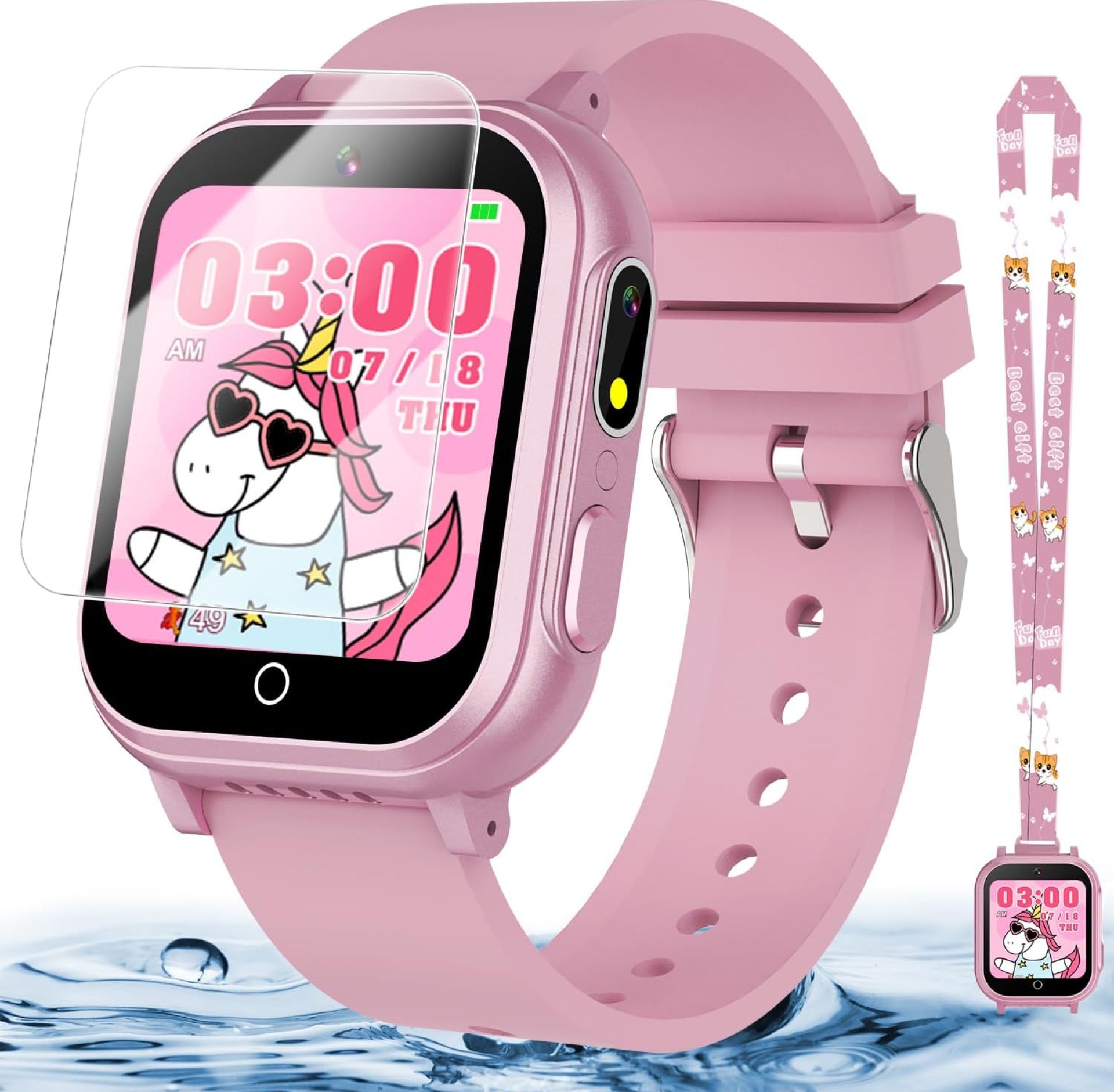 Waterproof Smart Watch for Kids Gift for Girls Age 5-12 with 32 Games, Dual Camera, Habit Tracking, Music Player, Video, Alarm Clock, HD Touchscreen Kids Smart Watch Birthday Toys for 3-12 Year Old Waterproof Smart Watch for Kids Gift for Girls Age 5-12 with 32 Games, Dual Camera, Habit Tracking, Music Player, Video, Alarm Clock, HD Touchscreen Kids Smart Watch Birthday Toys for 3-12 Year Old