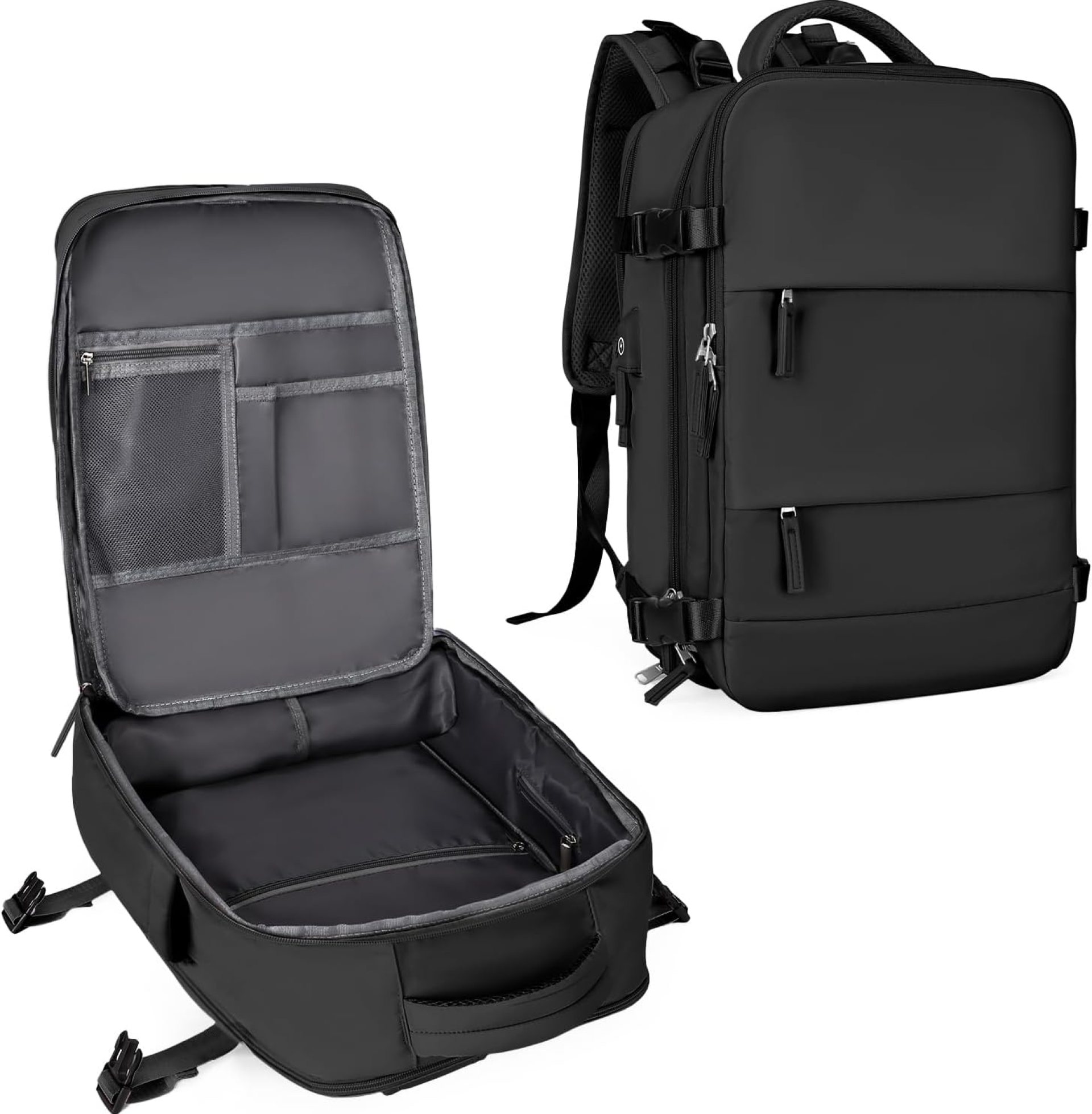 coowoz Large Travel Backpack For Women Men,Carry On Backpack,Hiking Backpack Waterproof Outdoor Sports Rucksack Casual Daypack Travel Essentials(Black) coowoz Large Travel Backpack For Women Men,Carry On Backpack,Hiking Backpack Waterproof Outdoor Sports Rucksack Casual Daypack Travel Essentials(Black)