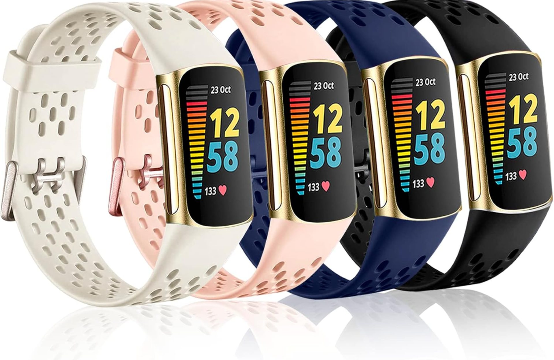 Breathable Sport Bands – Compatible with Fitbit Charge 6 Bands/Fitbit Charge 5 Bands, Soft Silicone Waterproof Replacement Wristbands Strap for Charge 6/Charge 5 Advanced Fitness Health & Tracker Breathable Sport Bands – Compatible with Fitbit Charge 6 Bands/Fitbit Charge 5 Bands, Soft Silicone Waterproof Replacement Wristbands Strap for Charge 6/Charge 5 Advanced Fitness Health & Tracker