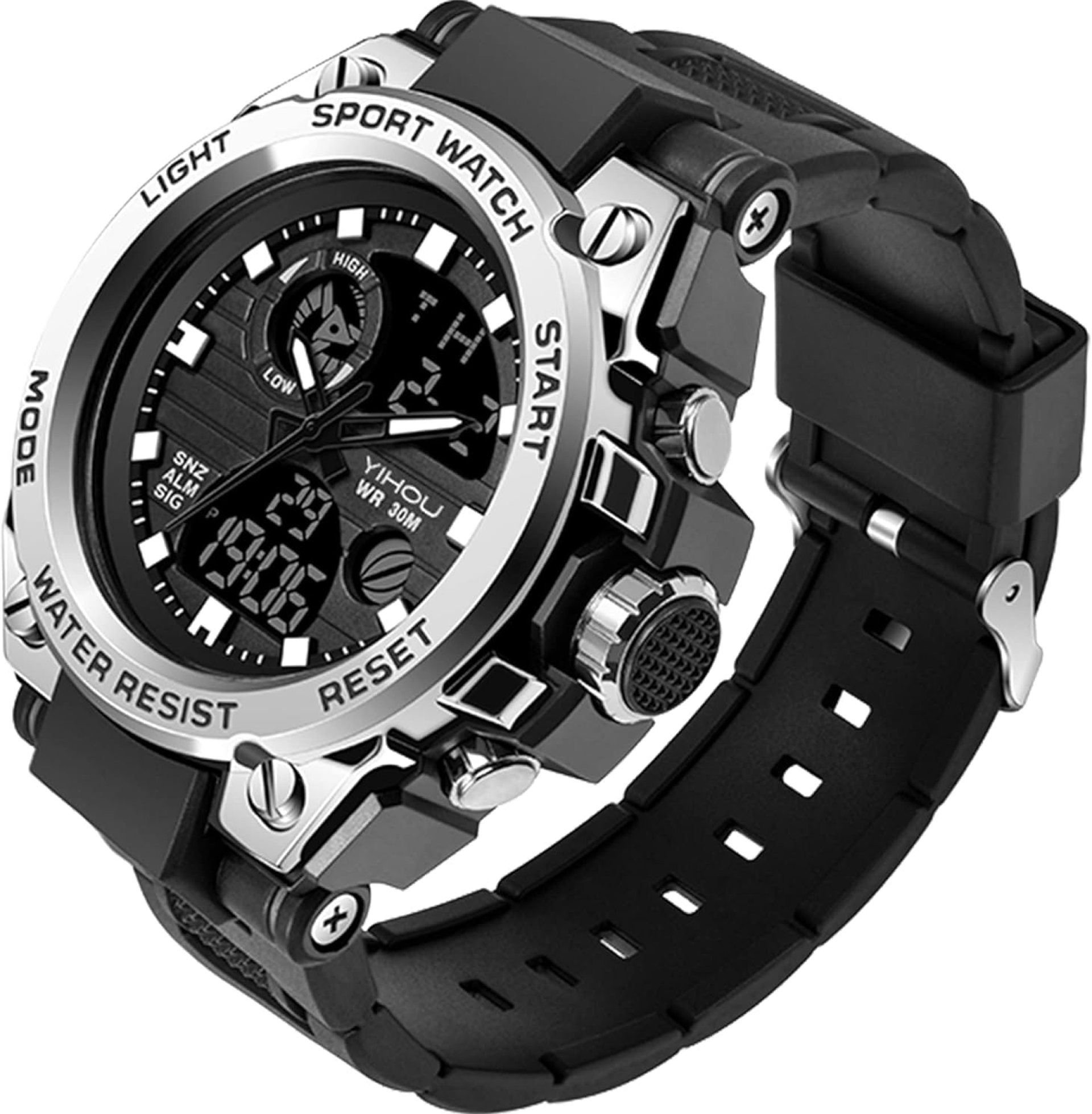 Yihou Men’s Military Watch Outdoor Sports Electronic Watch Tactical Army Wristwatch LED Stopwatch Waterproof Digital Analog Watches Yihou Men’s Military Watch Outdoor Sports Electronic Watch Tactical Army Wristwatch LED Stopwatch Waterproof Digital Analog Watches