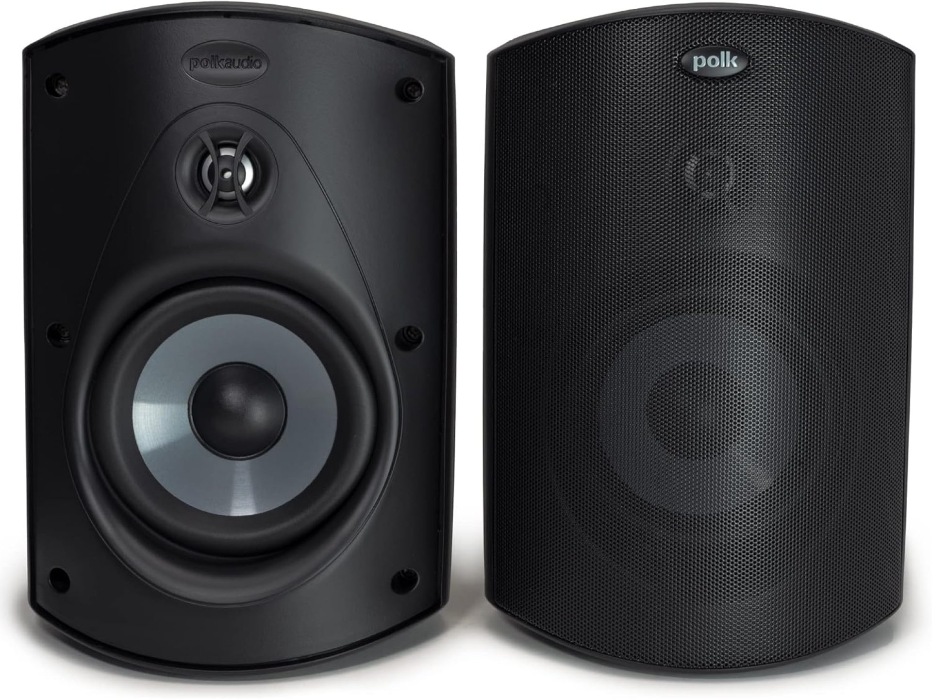 Polk Audio Atrium 6 Outdoor All-Weather Speakers with Bass Reflex Enclosure (Pair, Black), Broad Sound Coverage, Speed-Lock Mounting System Polk Audio Atrium 6 Outdoor All-Weather Speakers with Bass Reflex Enclosure (Pair, Black), Broad Sound Coverage, Speed-Lock Mounting System