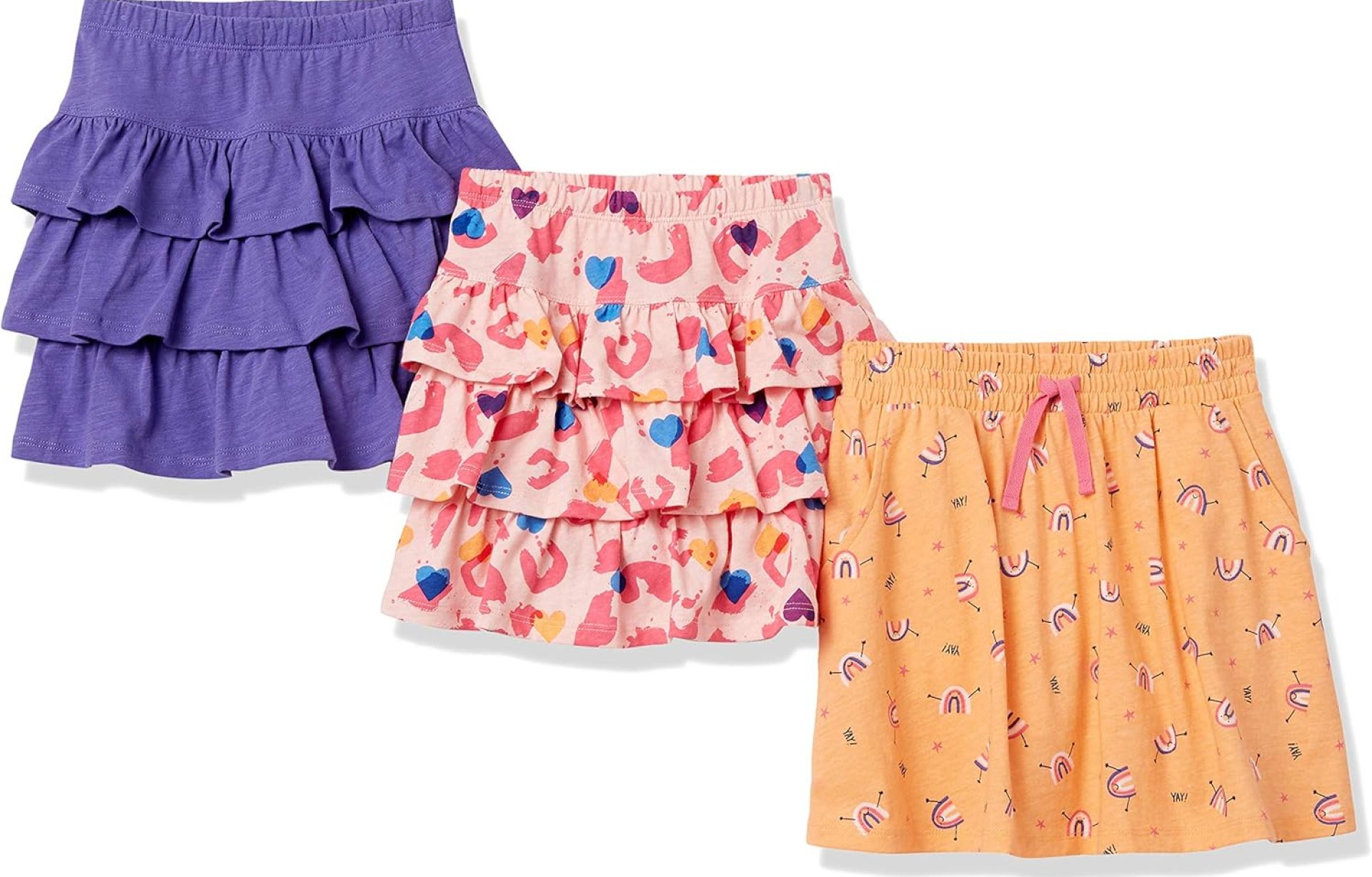 Amazon Essentials Girls and Toddlers’ Knitted Ruffle Scooter Skirts (Previously Spotted Zebra), Multipacks Amazon Essentials Girls and Toddlers’ Knitted Ruffle Scooter Skirts (Previously Spotted Zebra), Multipacks