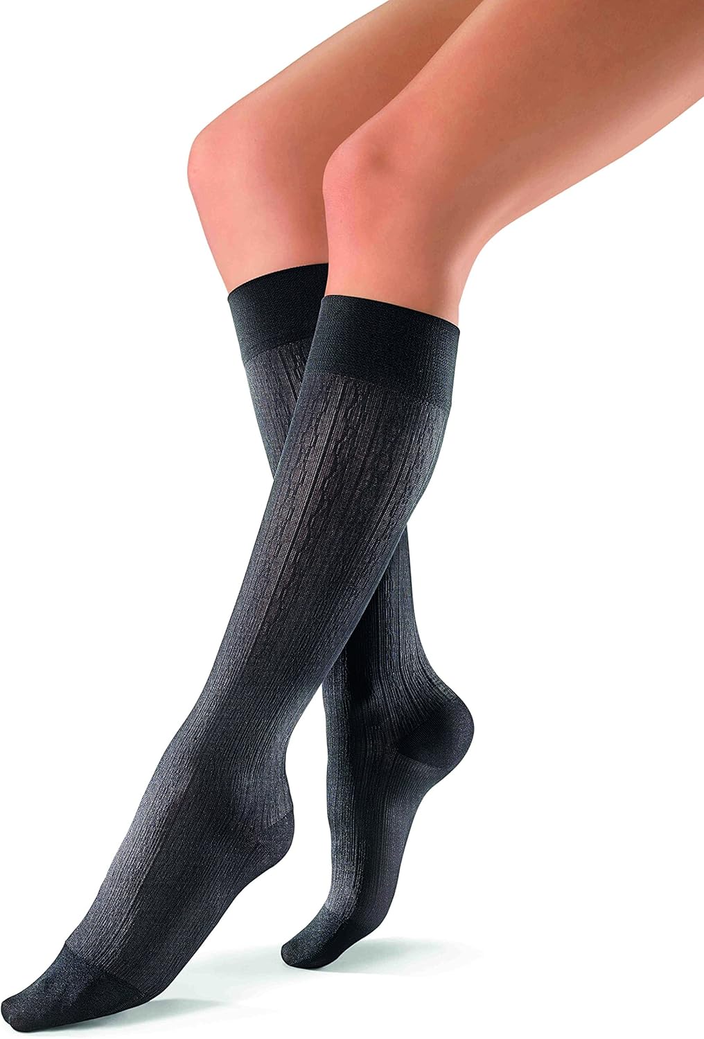 JOBST soSoft 15-20 mmHg Knee High Compression Socks, Brocade Pattern, Black, Large JOBST soSoft 15-20 mmHg Knee High Compression Socks, Brocade Pattern, Black, Large