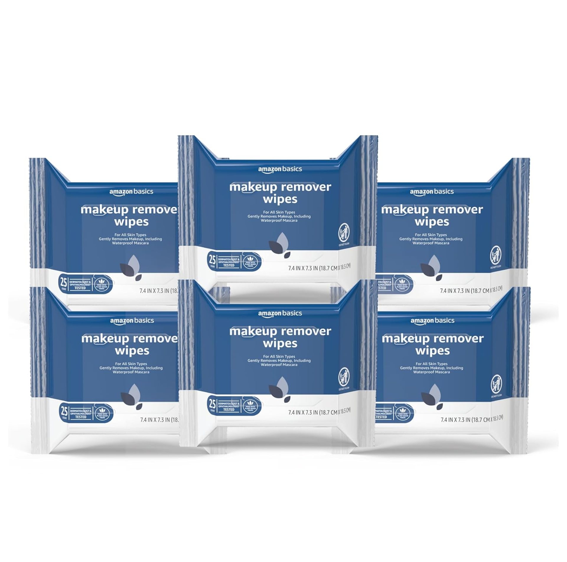 Amazon Basics Make Up Remover Wipes, Original, 25 Count, Pack of 6 (Previously Solimo) Amazon Basics Make Up Remover Wipes, Original, 25 Count, Pack of 6 (Previously Solimo)