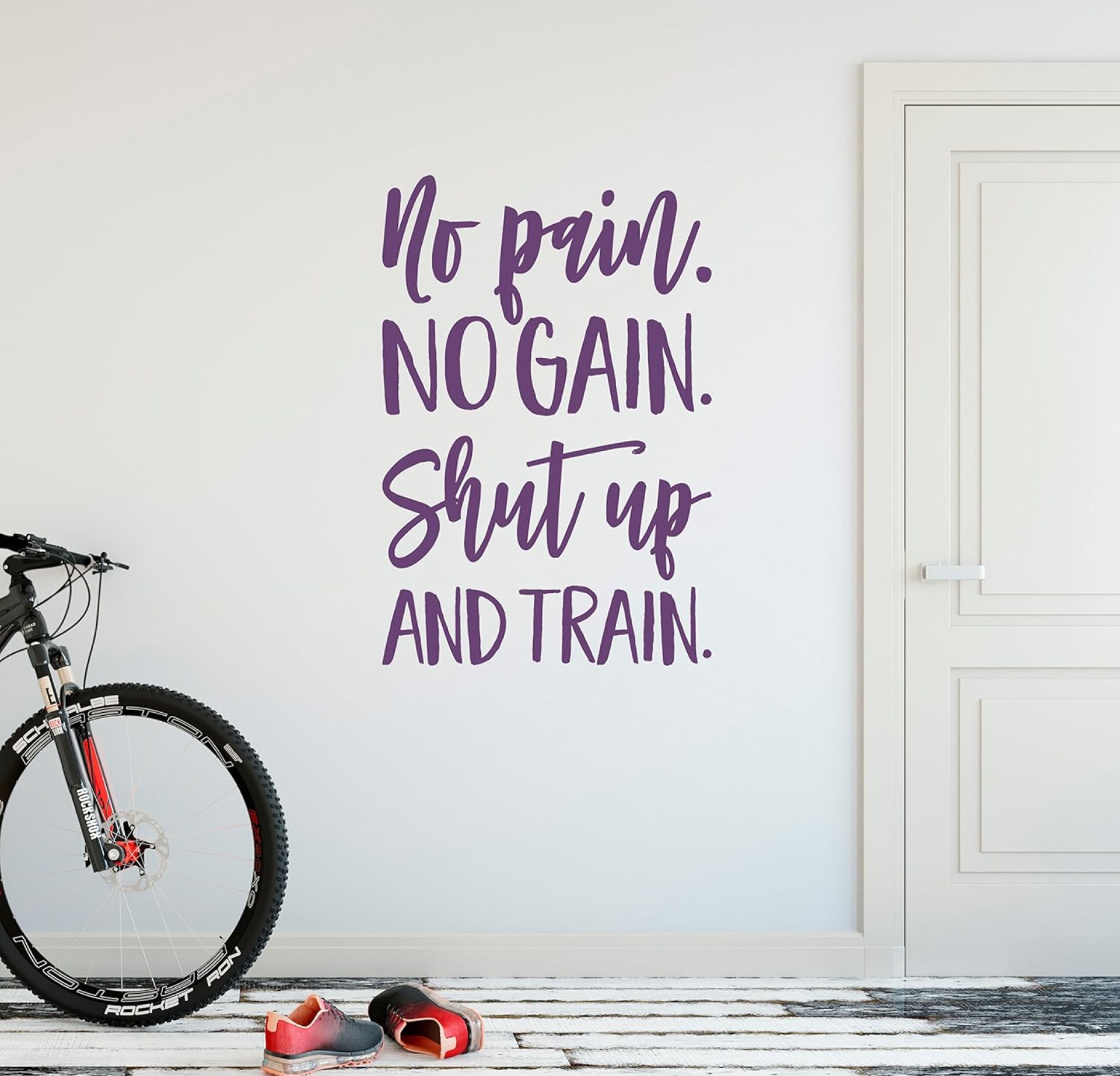 34″x24″ No Pain No Gain Shut Up and Train Workout Success Goal Positive Thinking Challenge Sport Fitness Health Exercise Wall Decal Sticker Art Mural Home Decor 34″x24″ No Pain No Gain Shut Up and Train Workout Success Goal Positive Thinking Challenge Sport Fitness Health Exercise Wall Decal Sticker Art Mural Home Decor