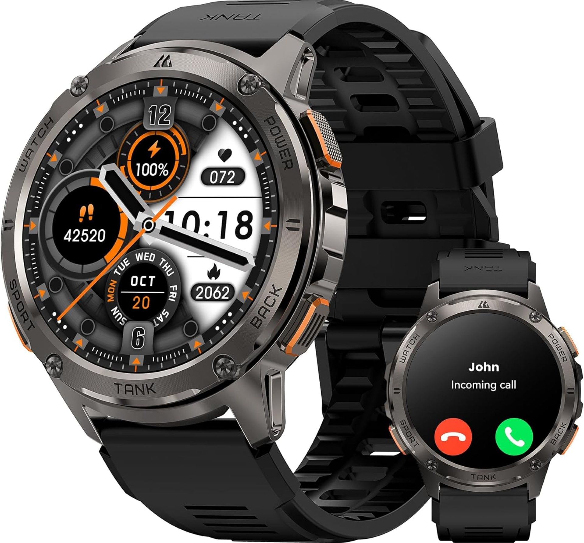 KOSPET Smart Watch for Men, 60 Days Extra-Long Battery, 50M Waterproof for Swimming, Rugged Military Full Metal Body Smartwatch, 1.43” AMOLED Always-On Display Fitness Watch(Answer/Make Calls)AI Voice KOSPET Smart Watch for Men, 60 Days Extra-Long Battery, 50M Waterproof for Swimming, Rugged Military Full Metal Body Smartwatch, 1.43” AMOLED Always-On Display Fitness Watch(Answer/Make Calls)AI Voice