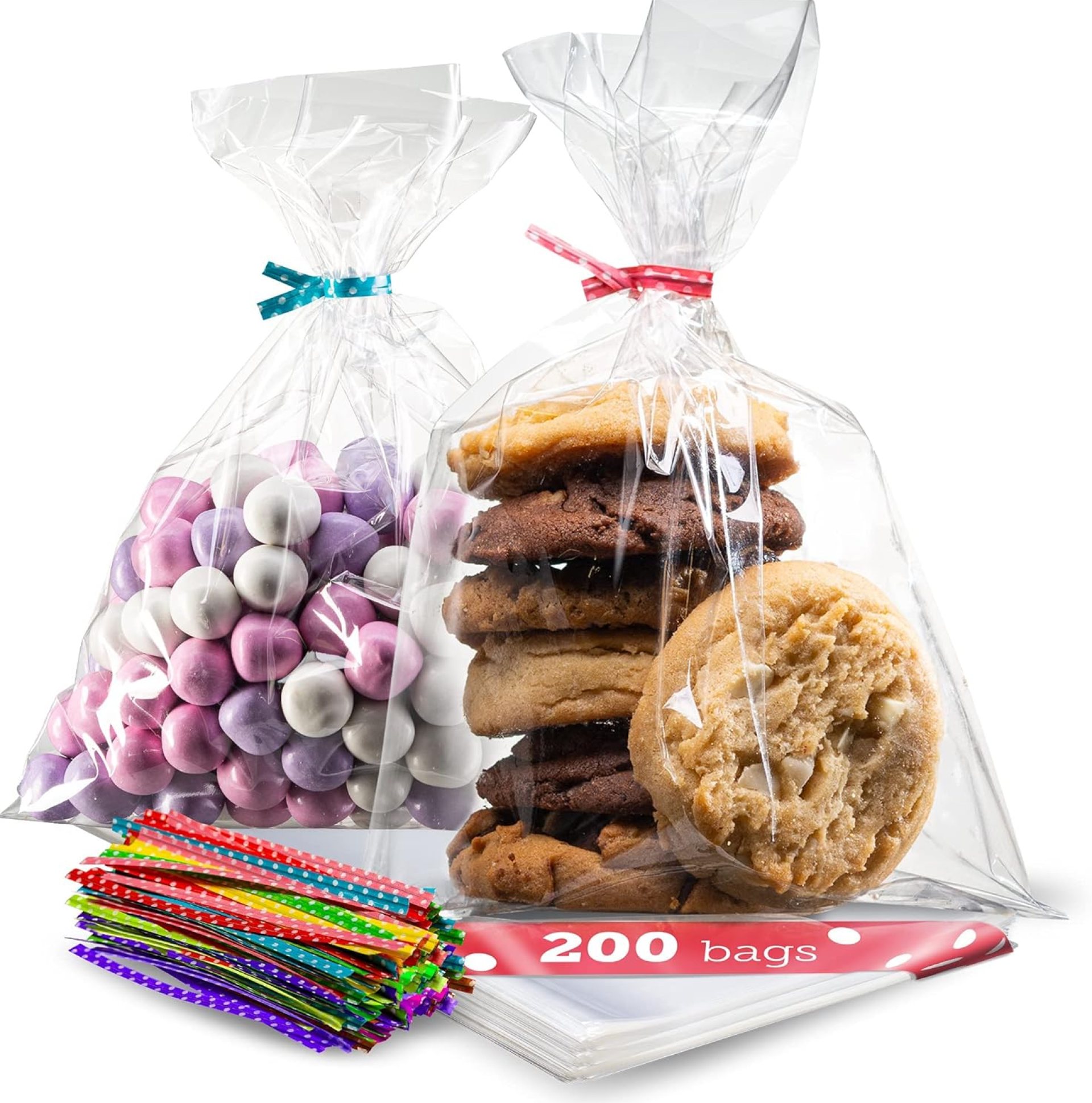 Prestee 200 Pack Clear Cellophane Bags for Favors – Transparent Goodie Bags for Birthday Party, 6×10 Inch Clear Bags with 4-Inch Twist Ties – Candy, Treat, Cookie Bags for Gift Giving Prestee 200 Pack Clear Cellophane Bags for Favors – Transparent Goodie Bags for Birthday Party, 6×10 Inch Clear Bags with 4-Inch Twist Ties – Candy, Treat, Cookie Bags for Gift Giving