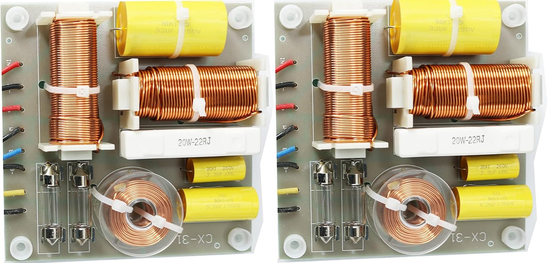 2X EMB CX-31 Replacement Speaker Crossover 2500 Watts Power Works for JBL, Peavey, Cerwin Vega, Pyle-Pro, Mr.DJ, Many Brands! High and Low Frequency Response 2X EMB CX-31 Replacement Speaker Crossover 2500 Watts Power Works for JBL, Peavey, Cerwin Vega, Pyle-Pro, Mr.DJ, Many Brands! High and Low Frequency Response