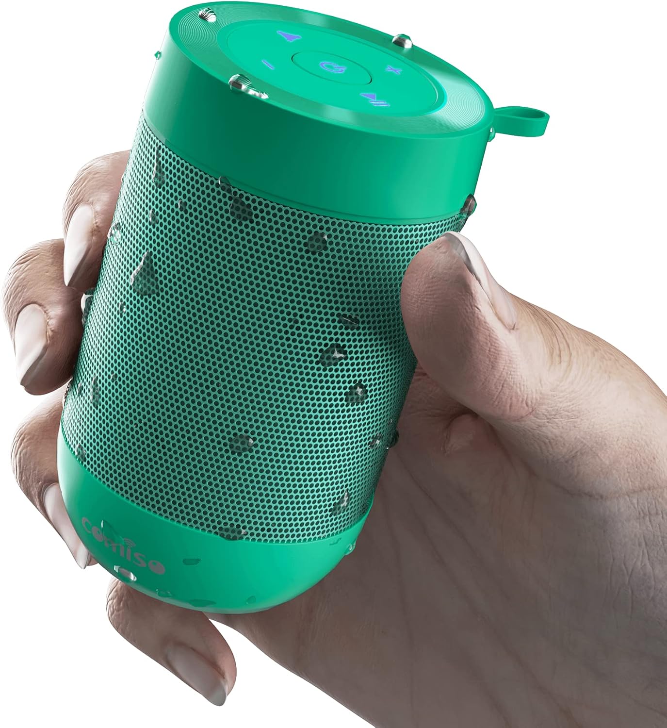 comiso Bluetooth Speaker with IP65 Waterproof,5.3 Bluetooth,TWS Pairing,Support TF Card,Portable Wireless Speaker for iPhone Samsung and More-Green comiso Bluetooth Speaker with IP65 Waterproof,5.3 Bluetooth,TWS Pairing,Support TF Card,Portable Wireless Speaker for iPhone Samsung and More-Green