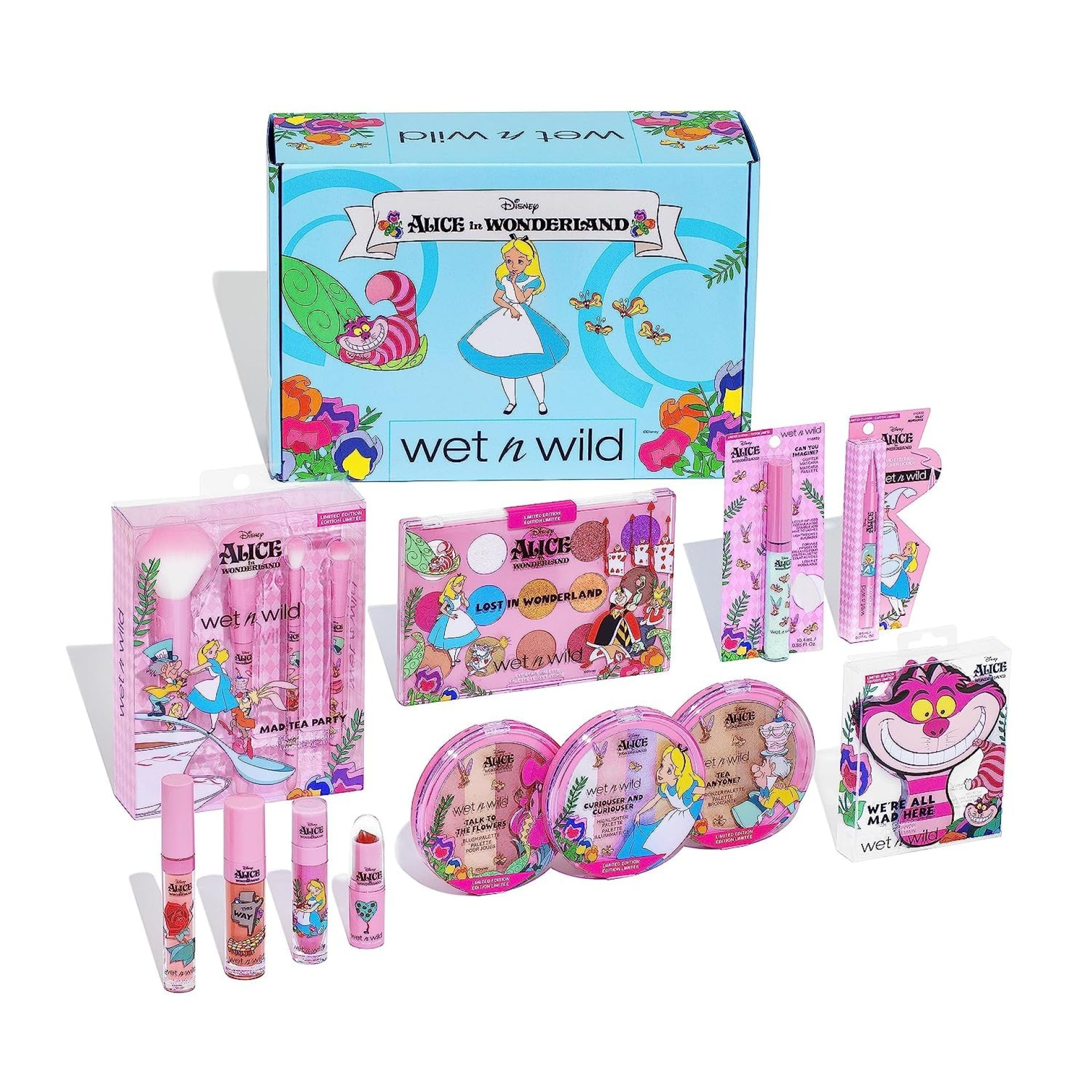 wet n wild Alice in Wonderland PR Box – Makeup Set with Versatile Brushes, Buildable & Blendable Palettes, Vibrant Colors, & Lip Glosses for Unique Looks, Cruelty-Free & Vegan wet n wild Alice in Wonderland PR Box – Makeup Set with Versatile Brushes, Buildable & Blendable Palettes, Vibrant Colors, & Lip Glosses for Unique Looks, Cruelty-Free & Vegan