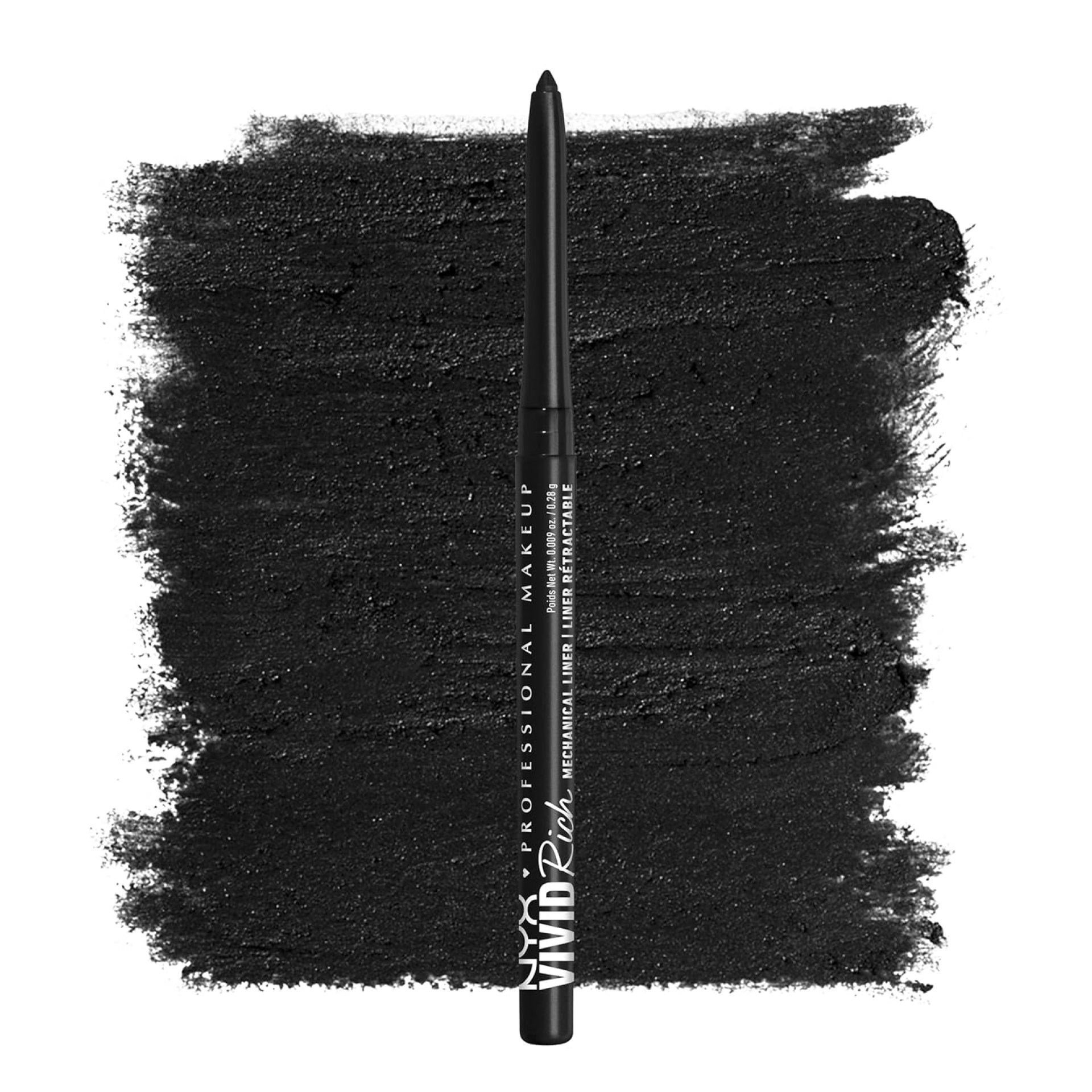 NYX PROFESSIONAL MAKEUP Mechanical Eye Pencil,Vivid Rich Mechanical, Creamy Retractable Eyeliner – Always Onyx, Black Eyeliner NYX PROFESSIONAL MAKEUP Mechanical Eye Pencil,Vivid Rich Mechanical, Creamy Retractable Eyeliner – Always Onyx, Black Eyeliner