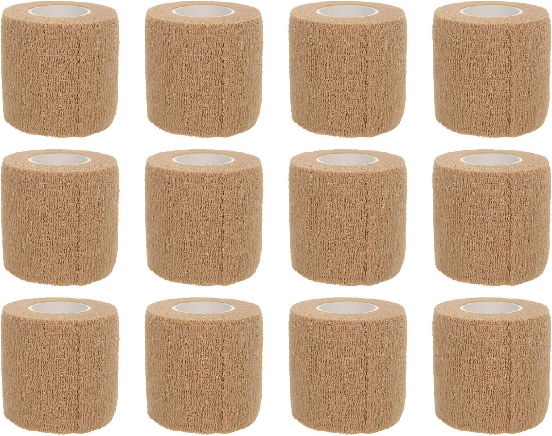 B&S FEEL Self-Adhesive Elastic Wrap Bandage Tape(2 Inches x 5 Yards, Pack of 12) (Skin Color) B&S FEEL Self-Adhesive Elastic Wrap Bandage Tape(2 Inches x 5 Yards, Pack of 12) (Skin Color)