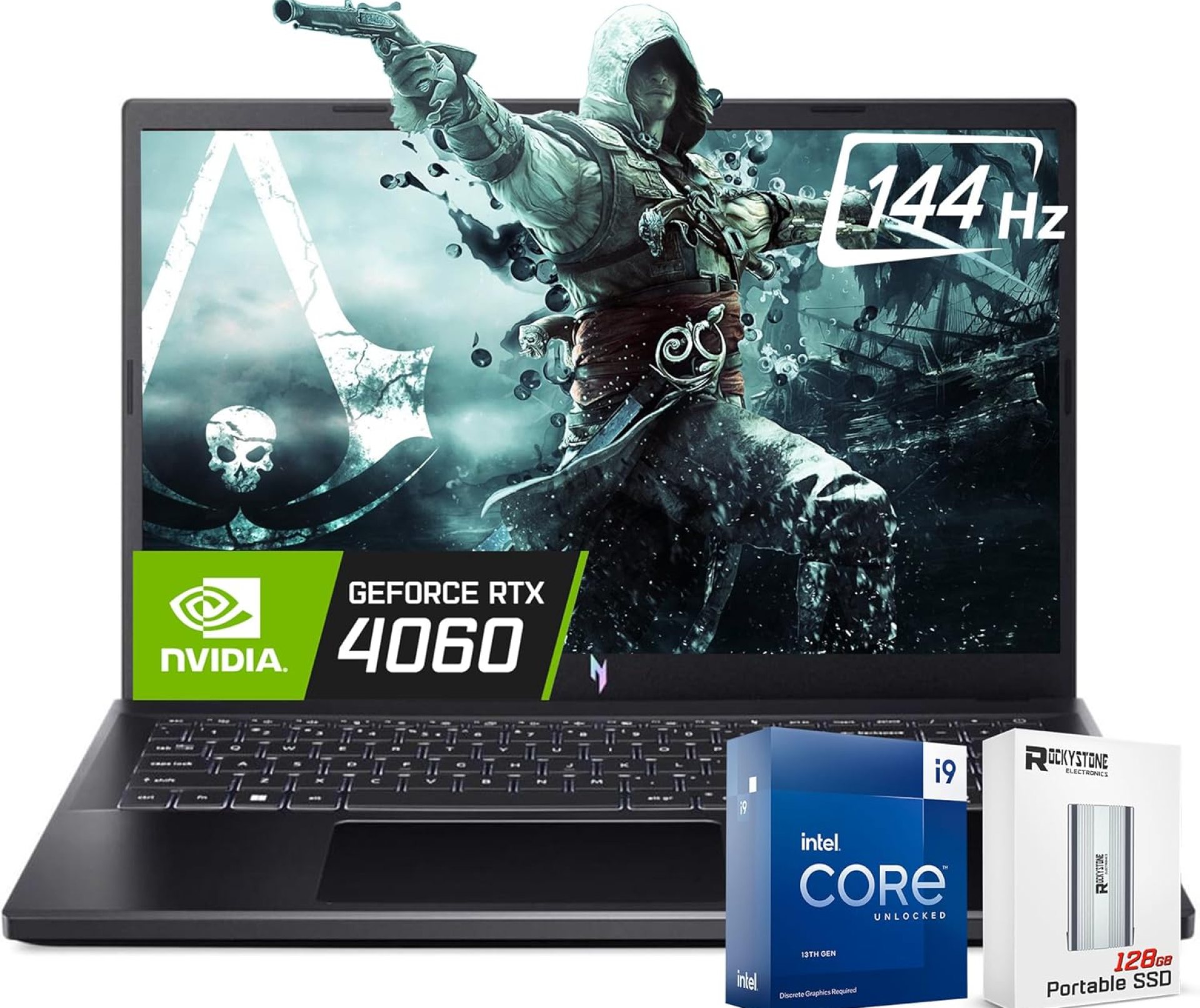 acer Nitro V 15 Gaming Laptop, Intel 14-Core i9-13900H, 15.6″ 144Hz FHD IPS Display, NVIDIA GeForce RTX 4060 8GB GDDR6, 32GB DDR5 RAM, 2TB SSD, W/128GB Portable SSD, Windows 11 Home acer Nitro V 15 Gaming Laptop, Intel 14-Core i9-13900H, 15.6″ 144Hz FHD IPS Display, NVIDIA GeForce RTX 4060 8GB GDDR6, 32GB DDR5 RAM, 2TB SSD, W/128GB Portable SSD, Windows 11 Home