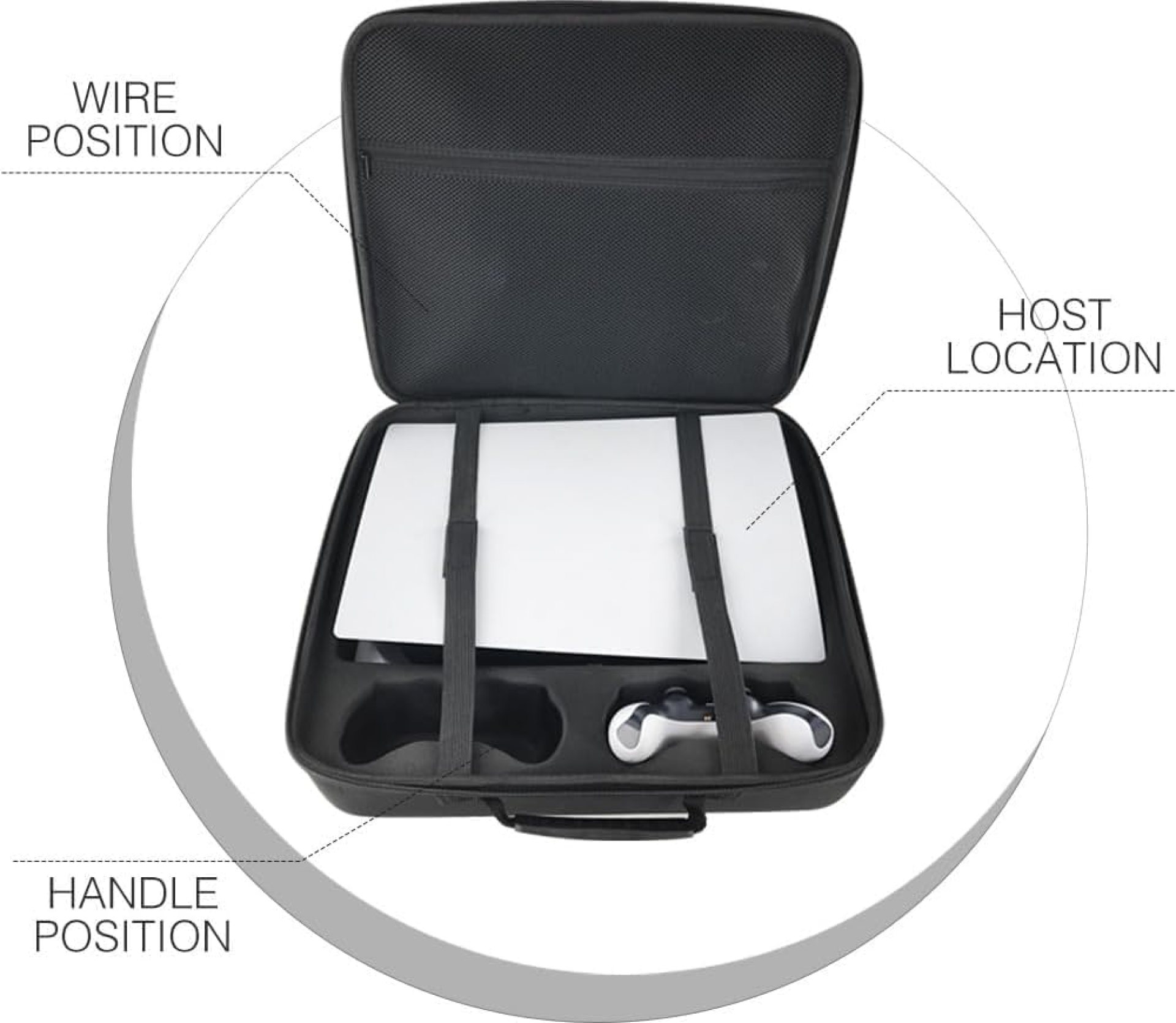 CENXI Carrying Case for PS5 storage bag, Protective Hard Shell Console Case Travel Storage Bag for Playstation 5 Digital Edition with Customizable Interior for PS5 Game Consoles (Black storage bag) CENXI Carrying Case for PS5 storage bag, Protective Hard Shell Console Case Travel Storage Bag for Playstation 5 Digital Edition with Customizable Interior for PS5 Game Consoles (Black storage bag)