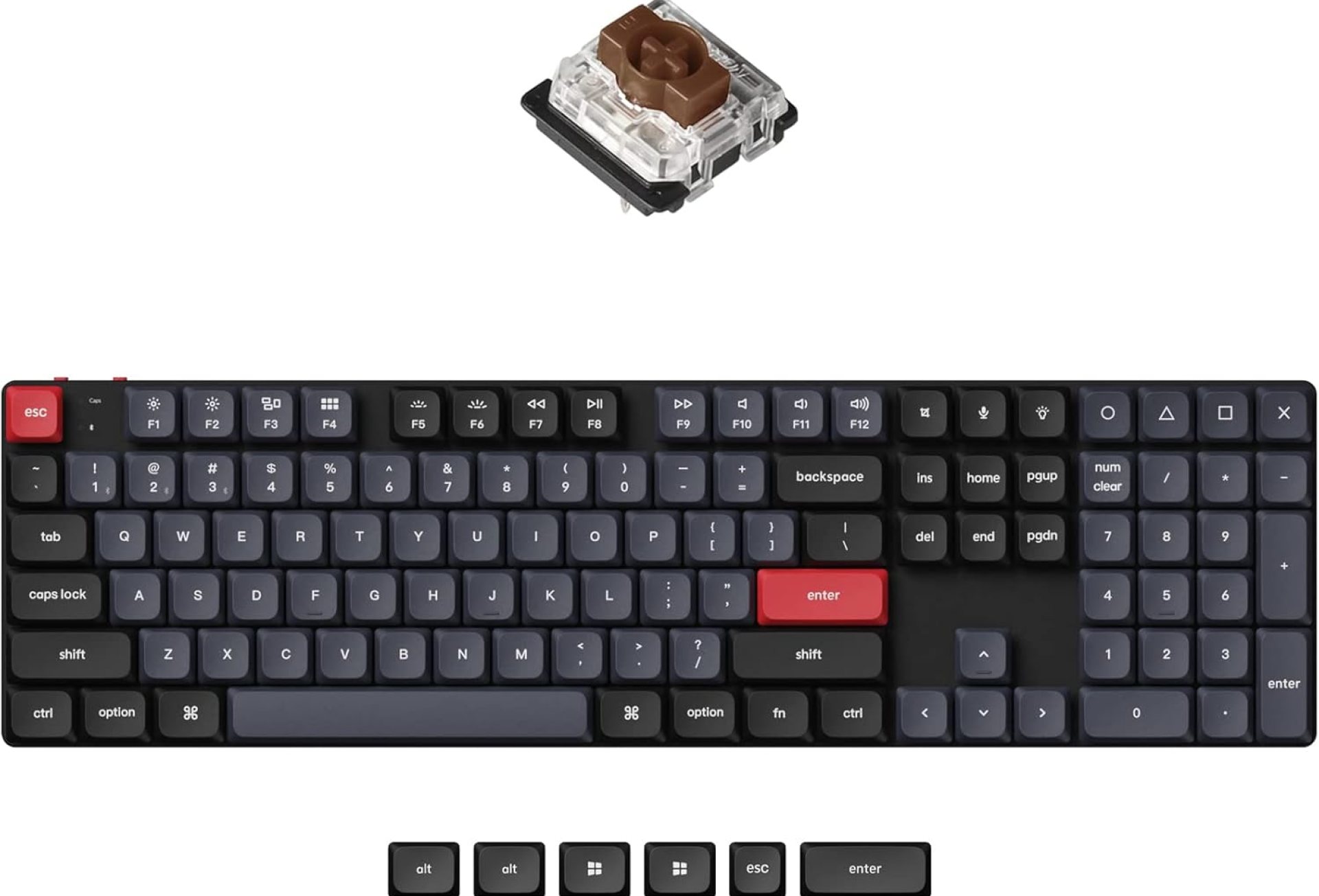 Keychron K5 Pro Hot-swappable Ultra-Slim Custom Mechanical Keyboard, RGB Full Size QMK/VIA Programmable Wireless Bluetooth/USB Wired Keyboard for Mac Windows Linux – Low Profile Gateron Brown Switch Keychron K5 Pro Hot-swappable Ultra-Slim Custom Mechanical Keyboard, RGB Full Size QMK/VIA Programmable Wireless Bluetooth/USB Wired Keyboard for Mac Windows Linux – Low Profile Gateron Brown Switch