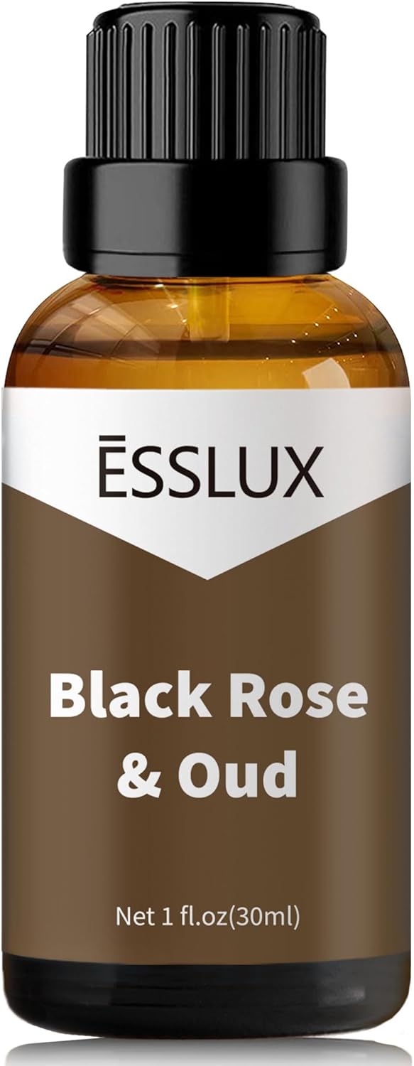 ESSLUX Black Rose & Oud Fragrance Oil – Essential Oils for Diffuser, Candle Soap Making Scents, Aromatherapy Scented Massage, Perfume for Humidifier Home Fragrance, 30ml ESSLUX Black Rose & Oud Fragrance Oil – Essential Oils for Diffuser, Candle Soap Making Scents, Aromatherapy Scented Massage, Perfume for Humidifier Home Fragrance, 30ml