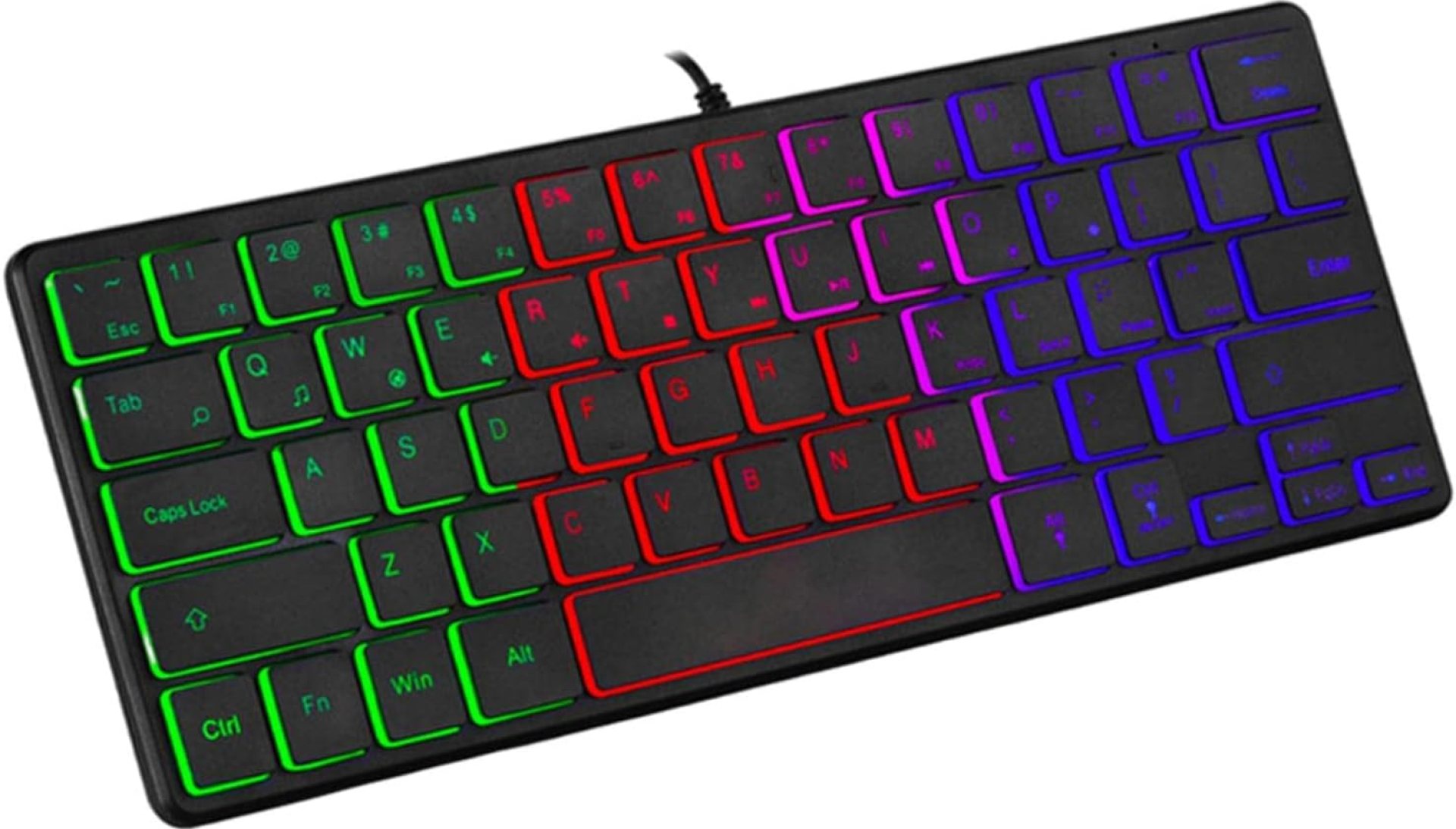 64 Keys Gaming Keyboard Mini Mechanical Illuminated Compact Ergonomic Game Waterproof Three-Color for Typist Travel Business Windows 64 Keys Gaming Keyboard Mini Mechanical Illuminated Compact Ergonomic Game Waterproof Three-Color for Typist Travel Business Windows