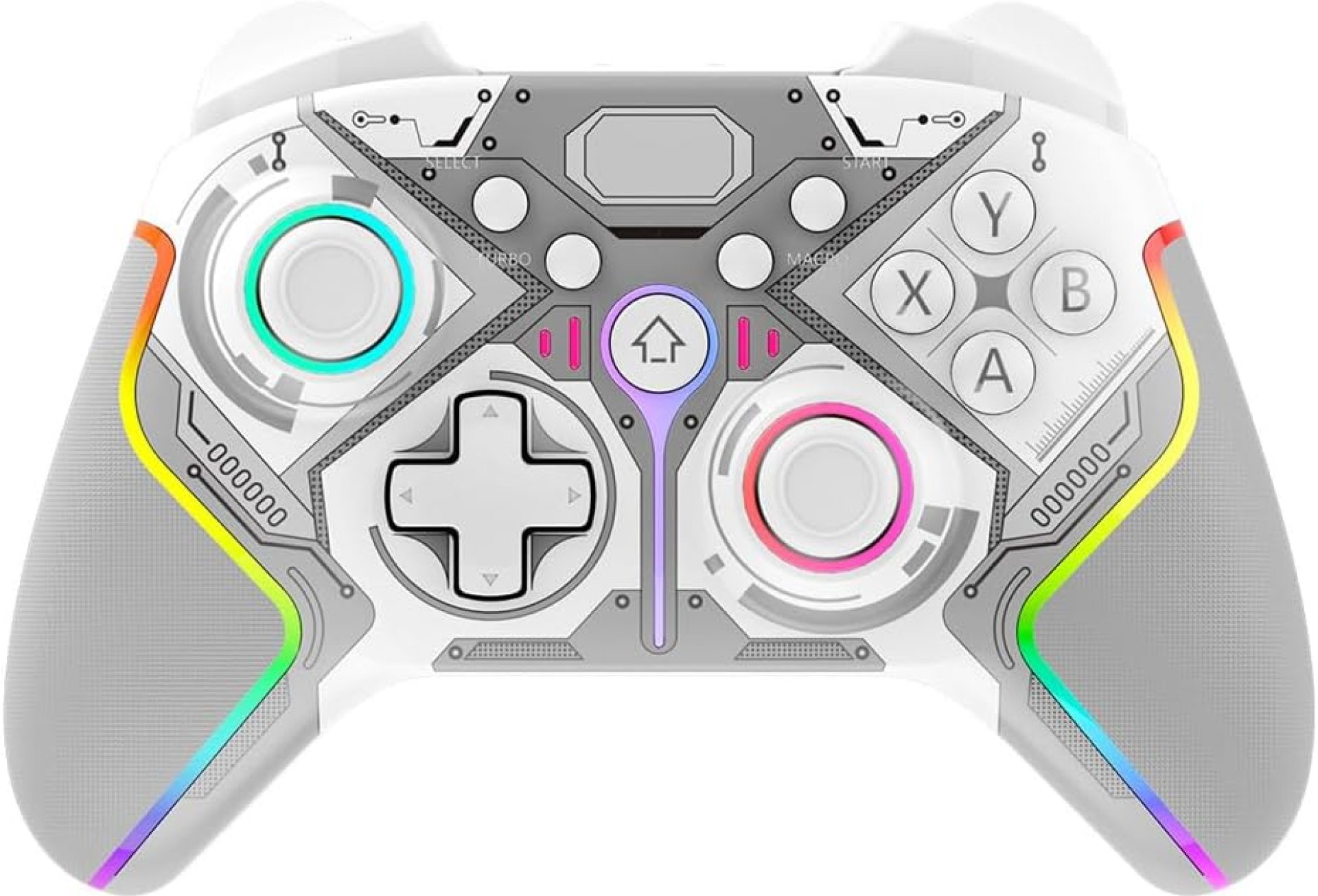 Exrp Wireless Gaming Controller for Windows PC,Switch,Android,PC Controller With LED Backlight Dual Vibration Motors, Dual Connection Modes,Plug and Play (white) Exrp Wireless Gaming Controller for Windows PC,Switch,Android,PC Controller With LED Backlight Dual Vibration Motors, Dual Connection Modes,Plug and Play (white)
