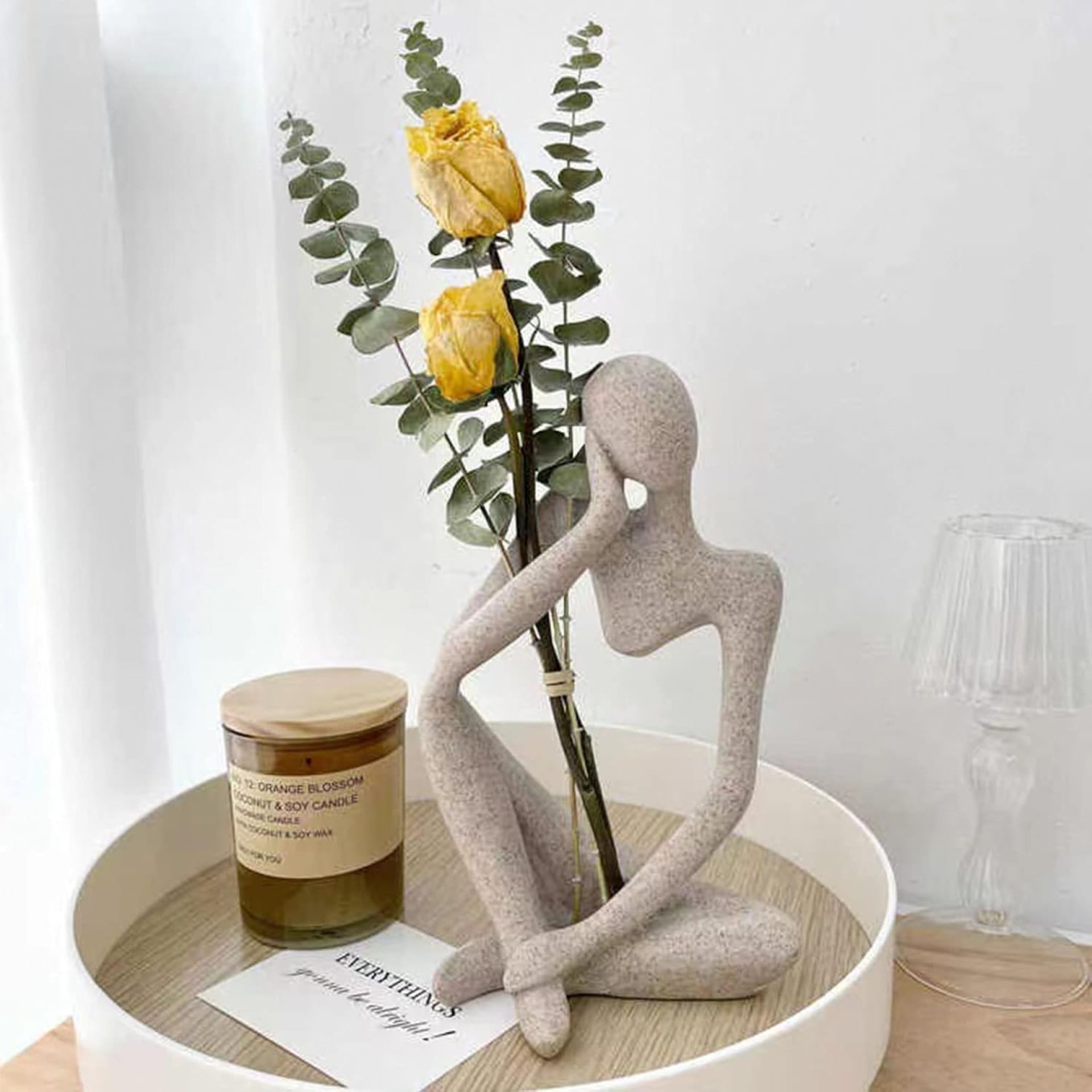 Thinker Statues and Sculptures, Sandstone Resin Thinker Statue Ornaments, Abstract Style Sculptures, Housewarming Gifts, Housewarming Decorations, Living Room Dining Desk Decorations (Right, Small) Thinker Statues and Sculptures, Sandstone Resin Thinker Statue Ornaments, Abstract Style Sculptures, Housewarming Gifts, Housewarming Decorations, Living Room Dining Desk Decorations (Right, Small)