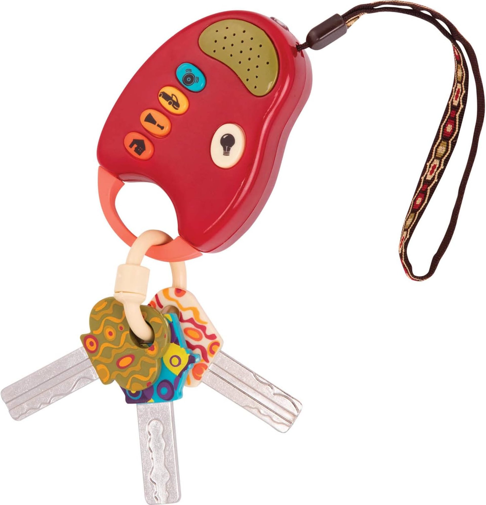 B. Toys Pretend Keys for Babies, Red B. Toys Pretend Keys for Babies, Red