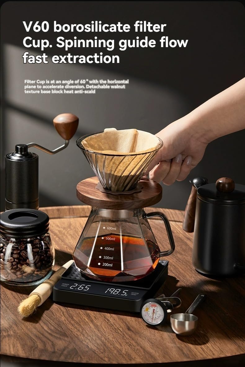Pak Choice Arabic V60 Coffee Maker, 10-Pieces Pour Over Coffee Maker Set, Professional Coffee Tool Kit, Manual Coffee Maker Set, Coffee Gift Set for Home,Travel,Camping. Pak Choice Arabic V60 Coffee Maker, 10-Pieces Pour Over Coffee Maker Set, Professional Coffee Tool Kit, Manual Coffee Maker Set, Coffee Gift Set for Home,Travel,Camping.