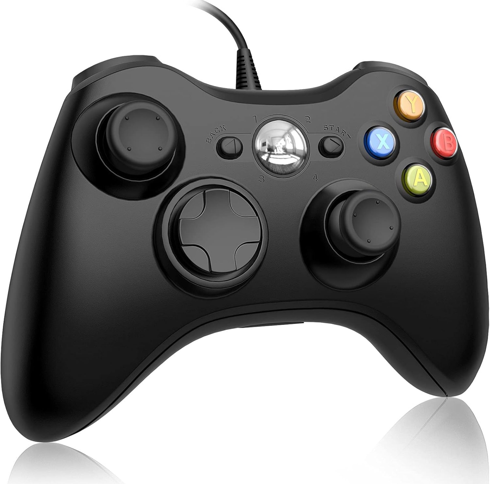 Ainoibo Wired Controller Compatible with Microsoft Xbox 360 and Windows PC (Windows 10/8.1/8/7) Game Controller for Xbox 360 with Dual Vibration and Ergonomic Ainoibo Wired Controller Compatible with Microsoft Xbox 360 and Windows PC (Windows 10/8.1/8/7) Game Controller for Xbox 360 with Dual Vibration and Ergonomic