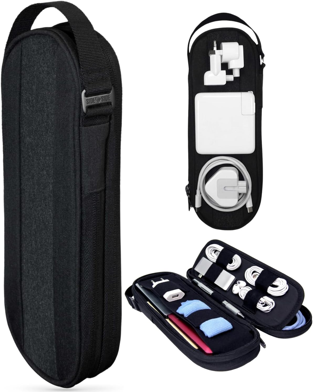 SIDE BY SIDE_POWER PACKER Travel Tech Pouch Organizer – Electronics & Cord Case – Cables & EDC Gear Bag. SIDE BY SIDE_POWER PACKER Travel Tech Pouch Organizer – Electronics & Cord Case – Cables & EDC Gear Bag.