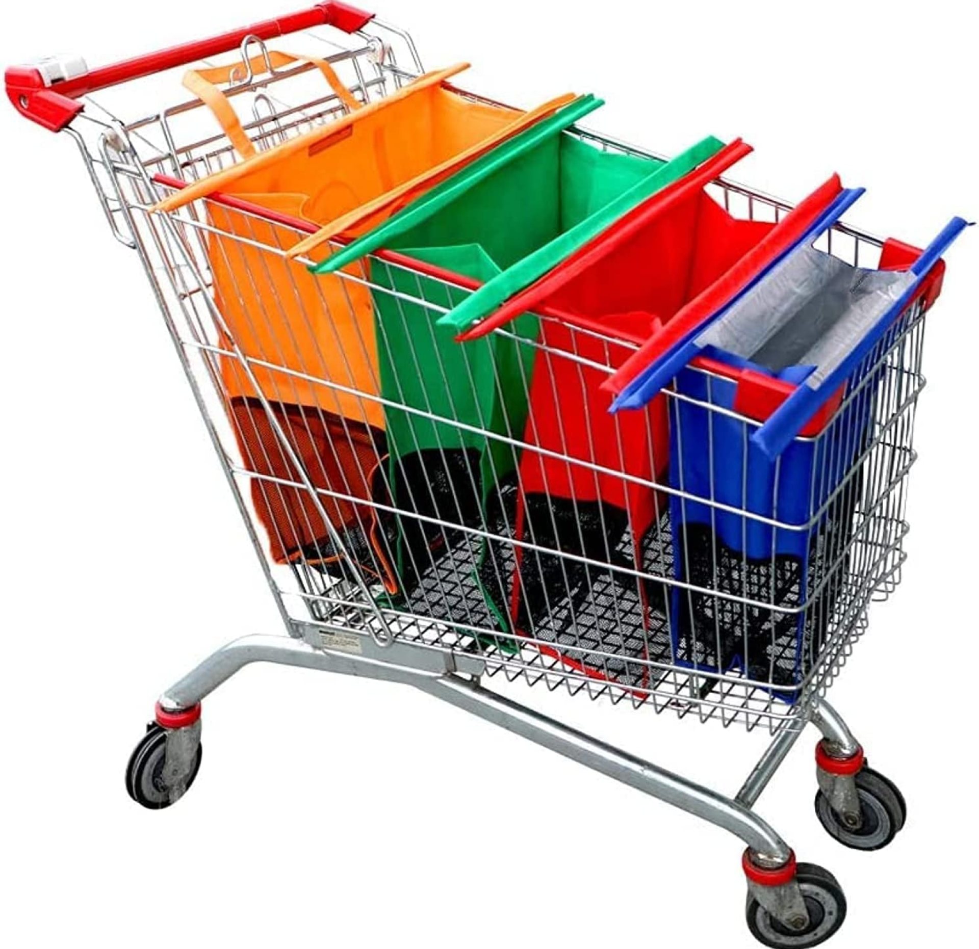 LTLCLZ Trolley Bags Reusable Shopping Bags – Set of 4 Bags ,Easy to Use and Heavy Duty-Variety of Colors and Sizes Detachable,Foldable,for Normal Supermarket Trolleys (4Bags) LTLCLZ Trolley Bags Reusable Shopping Bags – Set of 4 Bags ,Easy to Use and Heavy Duty-Variety of Colors and Sizes Detachable,Foldable,for Normal Supermarket Trolleys (4Bags)