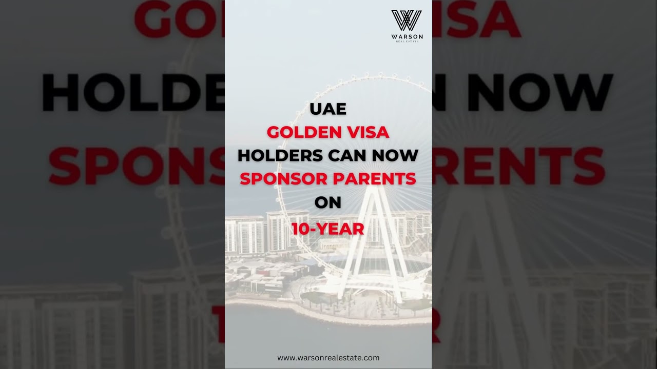 Golden Visa holders within the UAE can now sponsor their mother and father for a 10-year residency | Golden Visa Golden Visa holders within the UAE can now sponsor their mother and father for a 10-year residency | Golden Visa