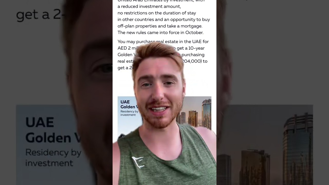 Invest in Dubai property market to get a Golden Visa? How a lot is it and the way do you do it? #goldenvi Invest in Dubai property market to get a Golden Visa? How a lot is it and the way do you do it? #goldenvi