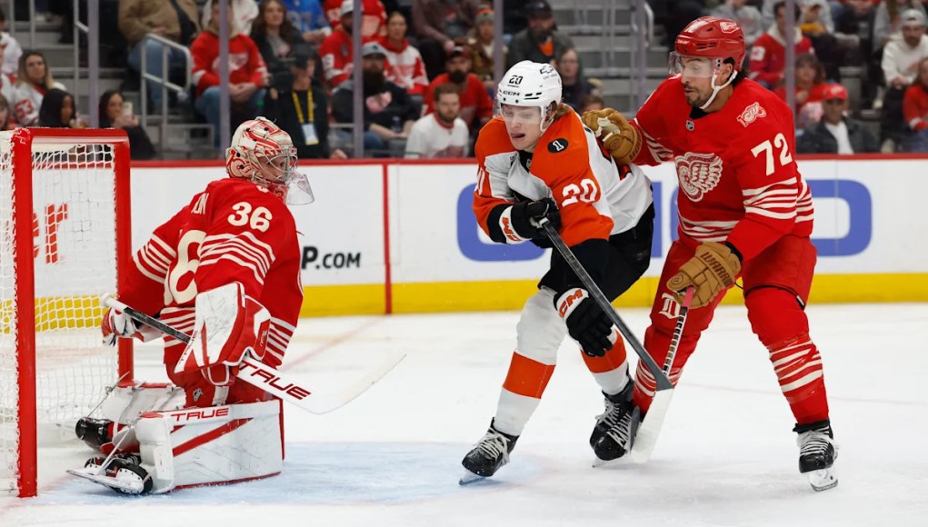 Actualizaciones en vivo: Red Wings vs. Flyers, Gibson comienza en la portería Actualizaciones en vivo: Red Wings vs. Flyers, Gibson comienza en la portería
