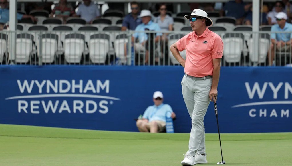De nuevo luchando por Card, pero con un Caddy diferente, Joel Dahmen dispara 61 en el Campeonato Wyndham De nuevo luchando por Card, pero con un Caddy diferente, Joel Dahmen dispara 61 en el Campeonato Wyndham