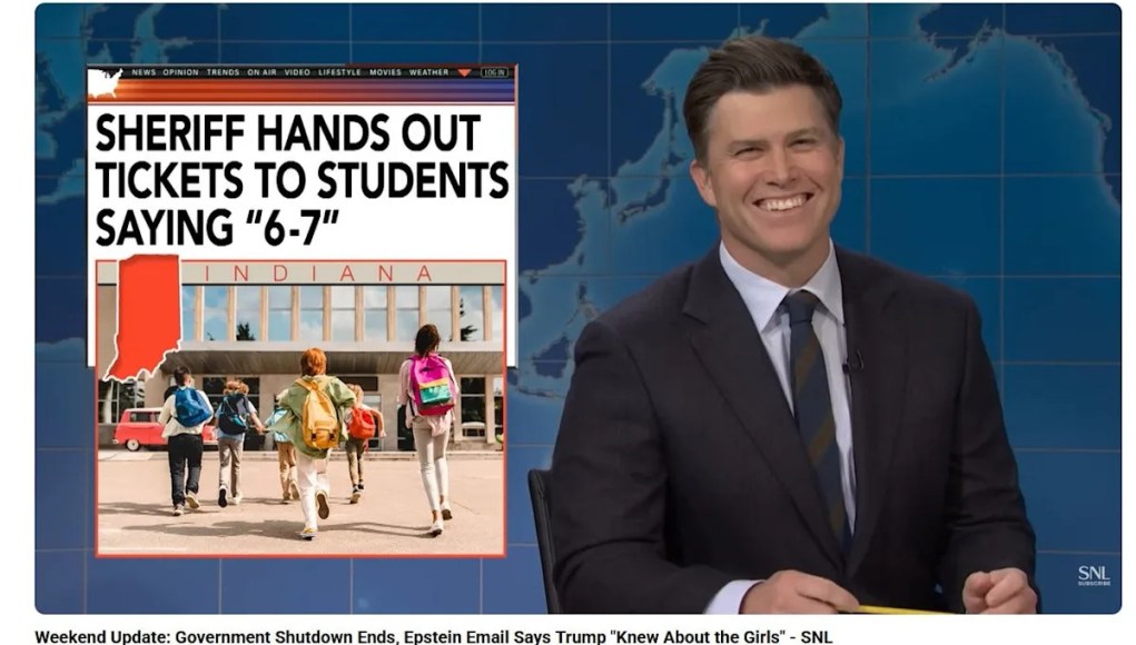 El video de parodia del sheriff que multa a los estudiantes por decir ‘6 7’ se vuelve viral después de la aparición en ‘SNL’ El video de parodia del sheriff que multa a los estudiantes por decir ‘6 7’ se vuelve viral después de la aparición en ‘SNL’