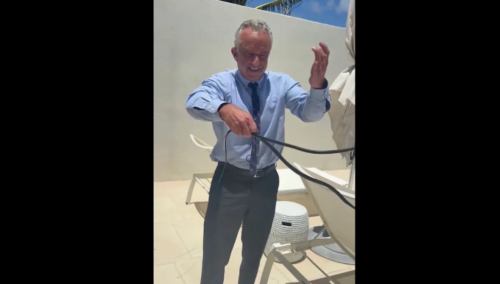 ‘¡Estás loco!’ RFK Jr. fue mordido repetidamente después de recoger dos serpientes salvajes mientras Cheryl Hines le ruega que las suelte ‘¡Estás loco!’ RFK Jr. fue mordido repetidamente después de recoger dos serpientes salvajes mientras Cheryl Hines le ruega que las suelte