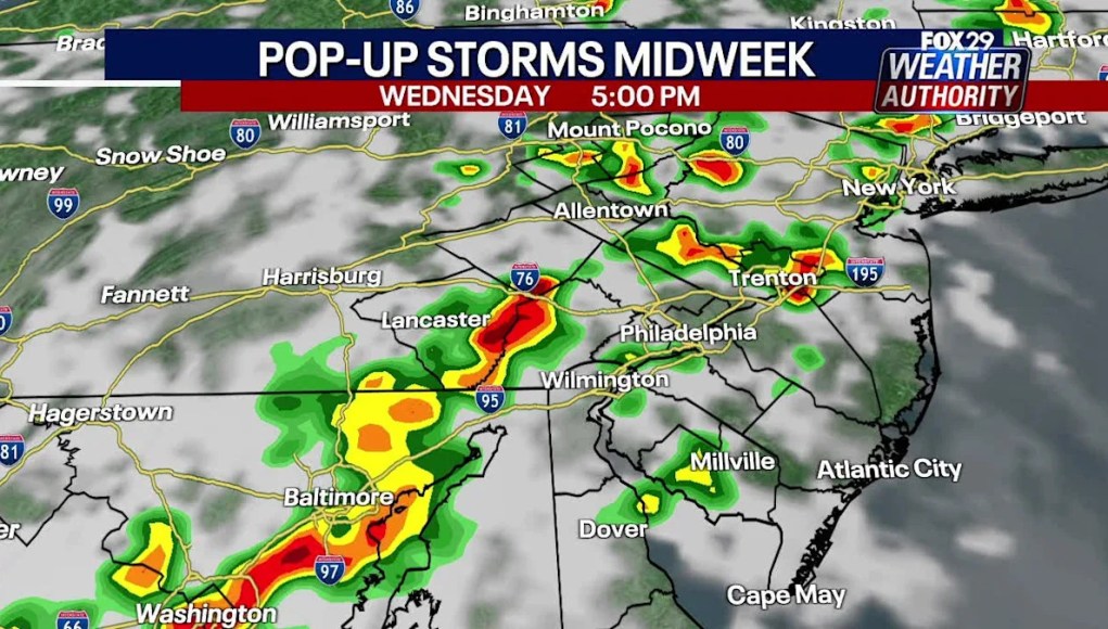 Tormentas dispersas para traer períodos de fuertes lluvias, vientos racheados Tormentas dispersas para traer períodos de fuertes lluvias, vientos racheados