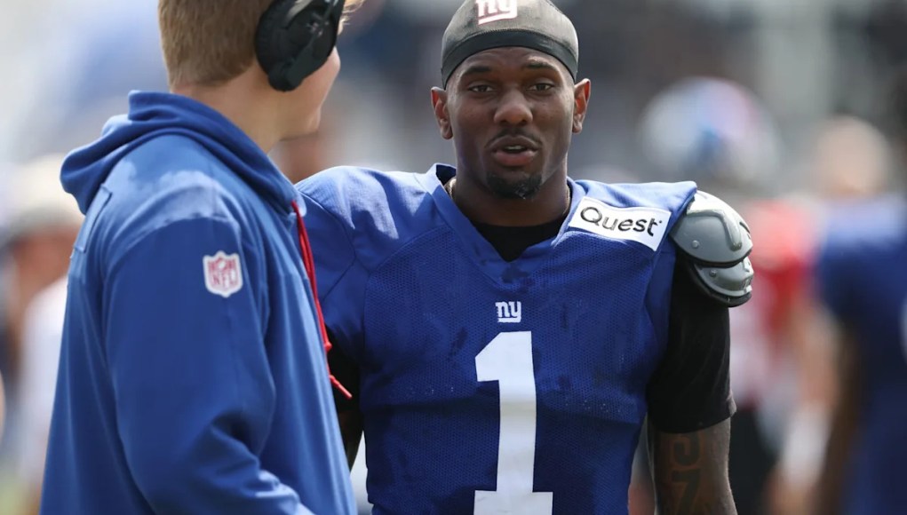 Malik Nabers de los gigantes asumiendo un papel de tutoría con su nuevo mariscal de campo novato Malik Nabers de los gigantes asumiendo un papel de tutoría con su nuevo mariscal de campo novato