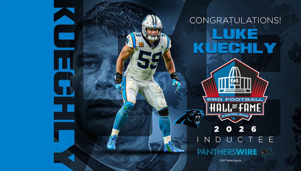 El gran Luke Kuechly de los Panthers nombrado al Salón de la Fama del fútbol americano profesional El gran Luke Kuechly de los Panthers nombrado al Salón de la Fama del fútbol americano profesional